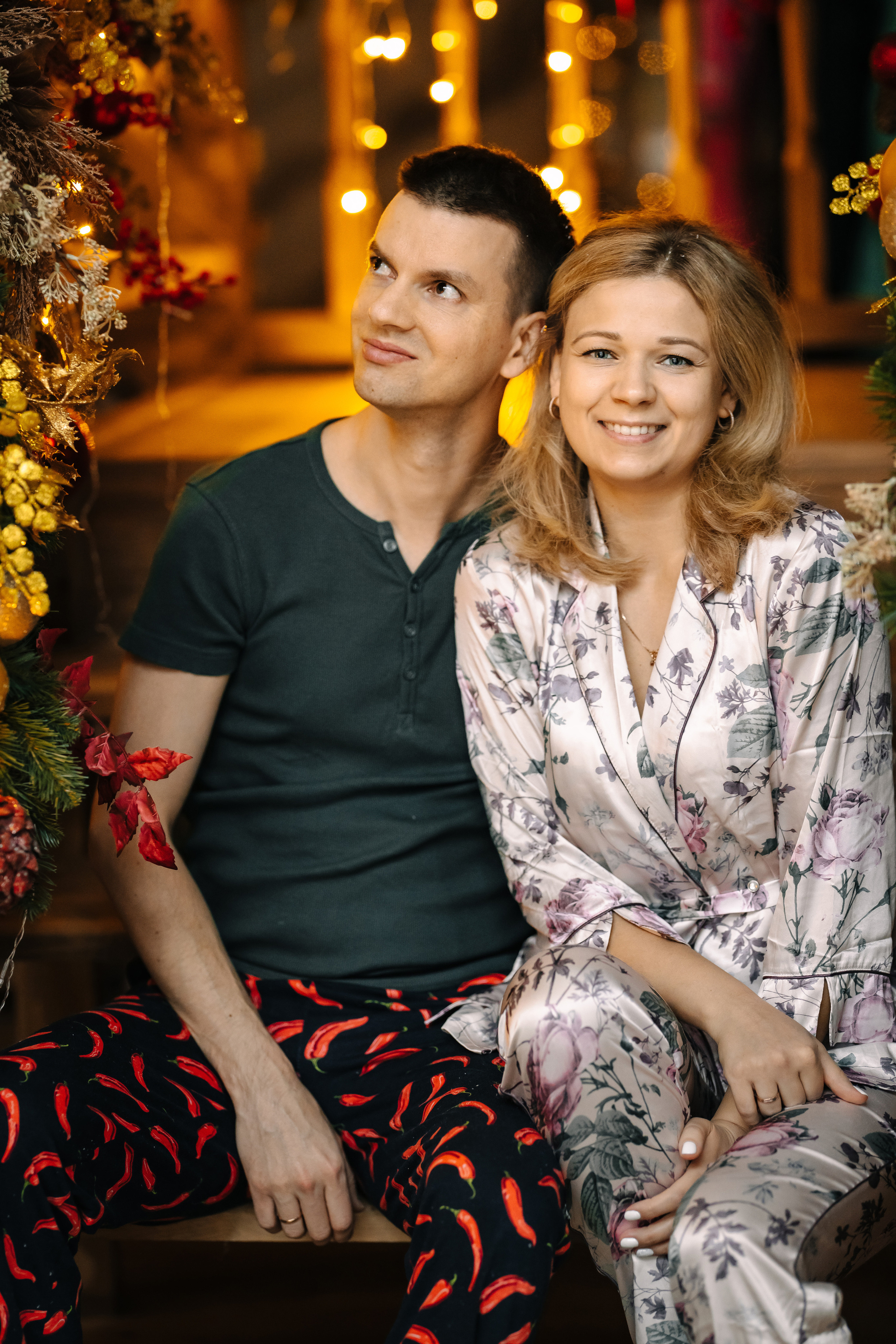 Новогодняя семейная фотосессия. Саша, Нина и Аня