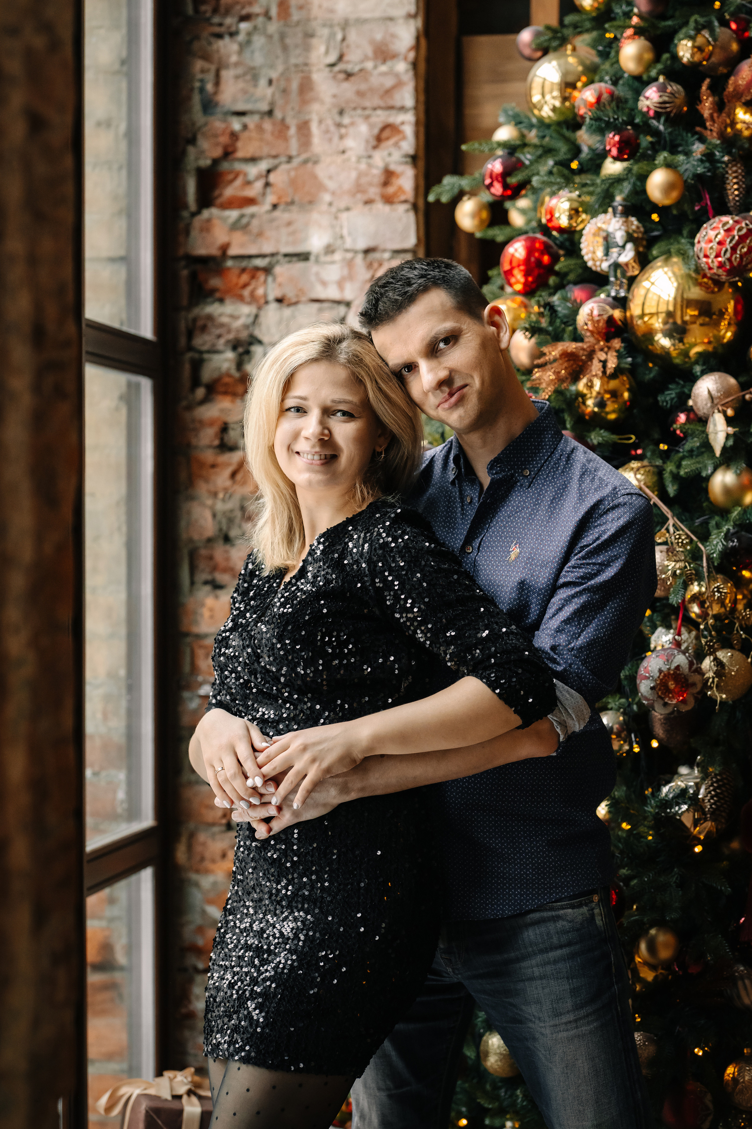 Новогодняя семейная фотосессия. Саша, Нина и Аня