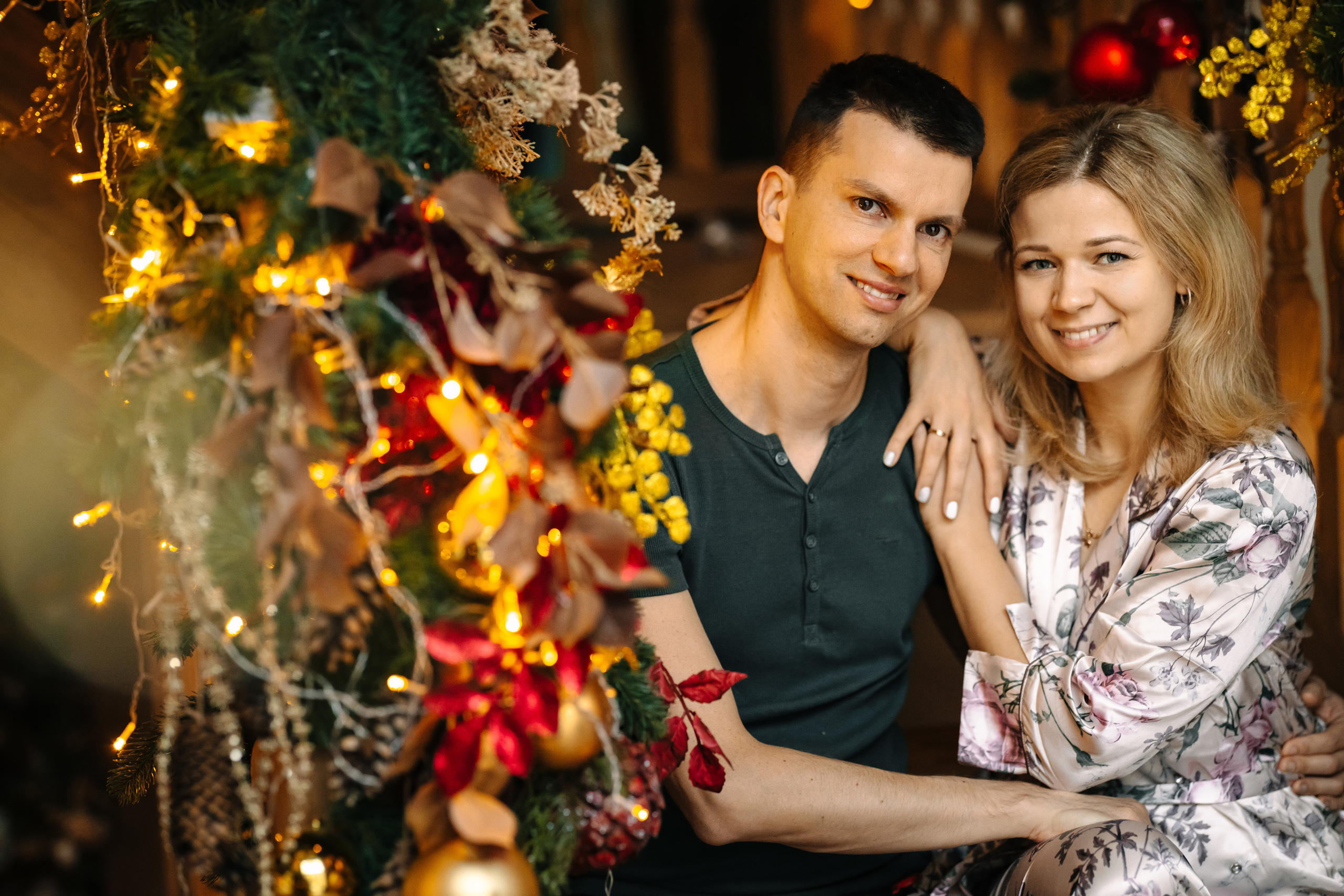 Новогодняя семейная фотосессия. Саша, Нина и Аня