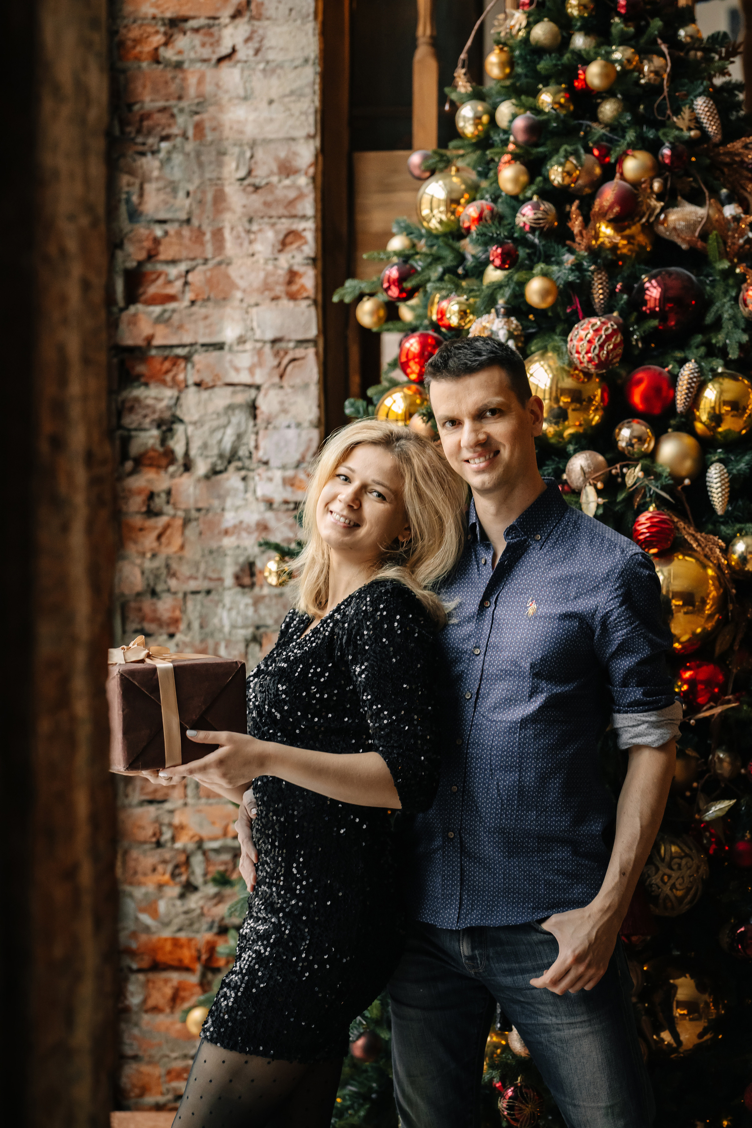 Новогодняя семейная фотосессия. Саша, Нина и Аня