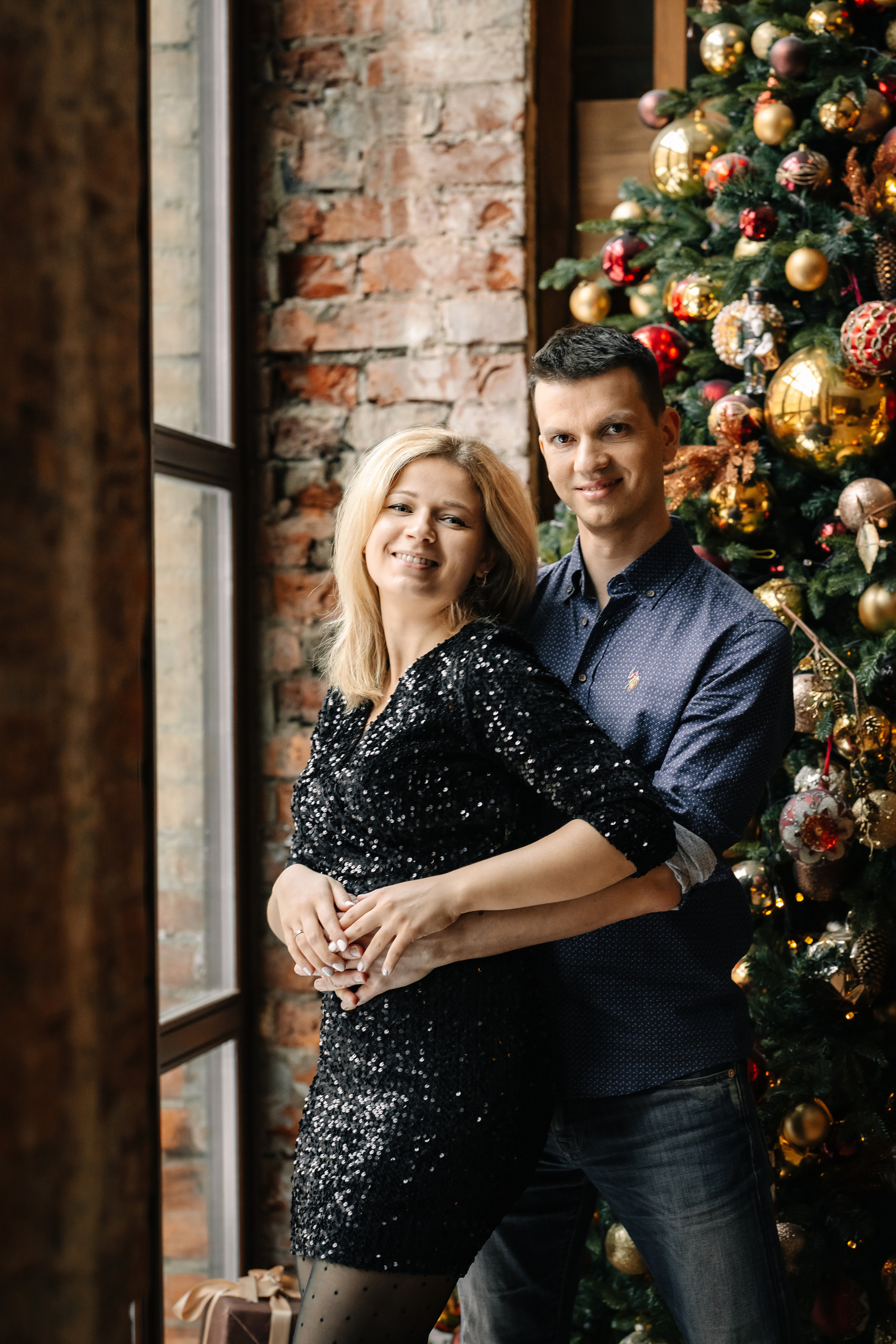 Новогодняя семейная фотосессия. Саша, Нина и Аня