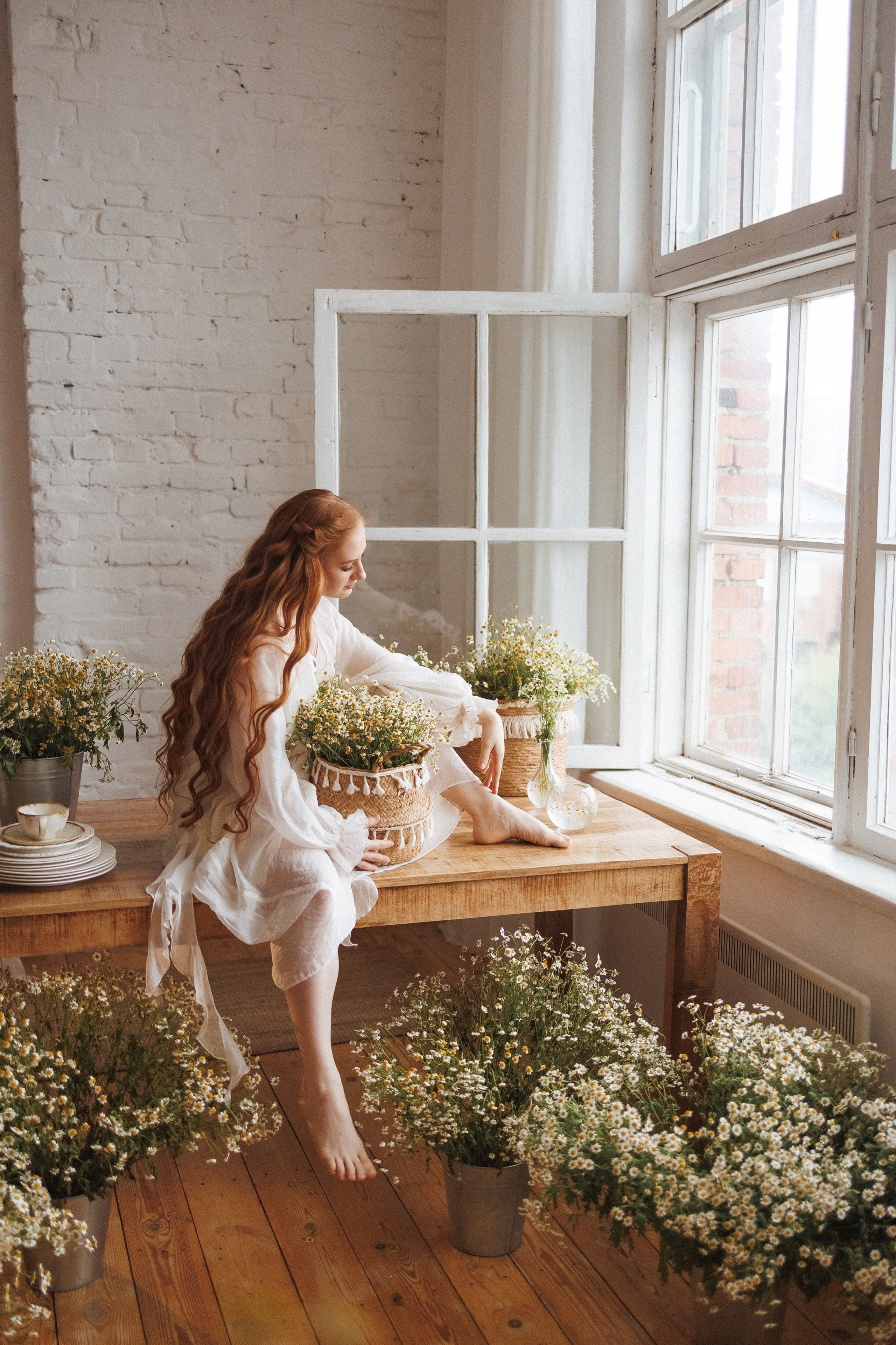 Фотосессия с Ромашками в фотостудии Space JOBS, город Краснодар. Семейный и детский фотограф в Краснодаре Анна Трашкова