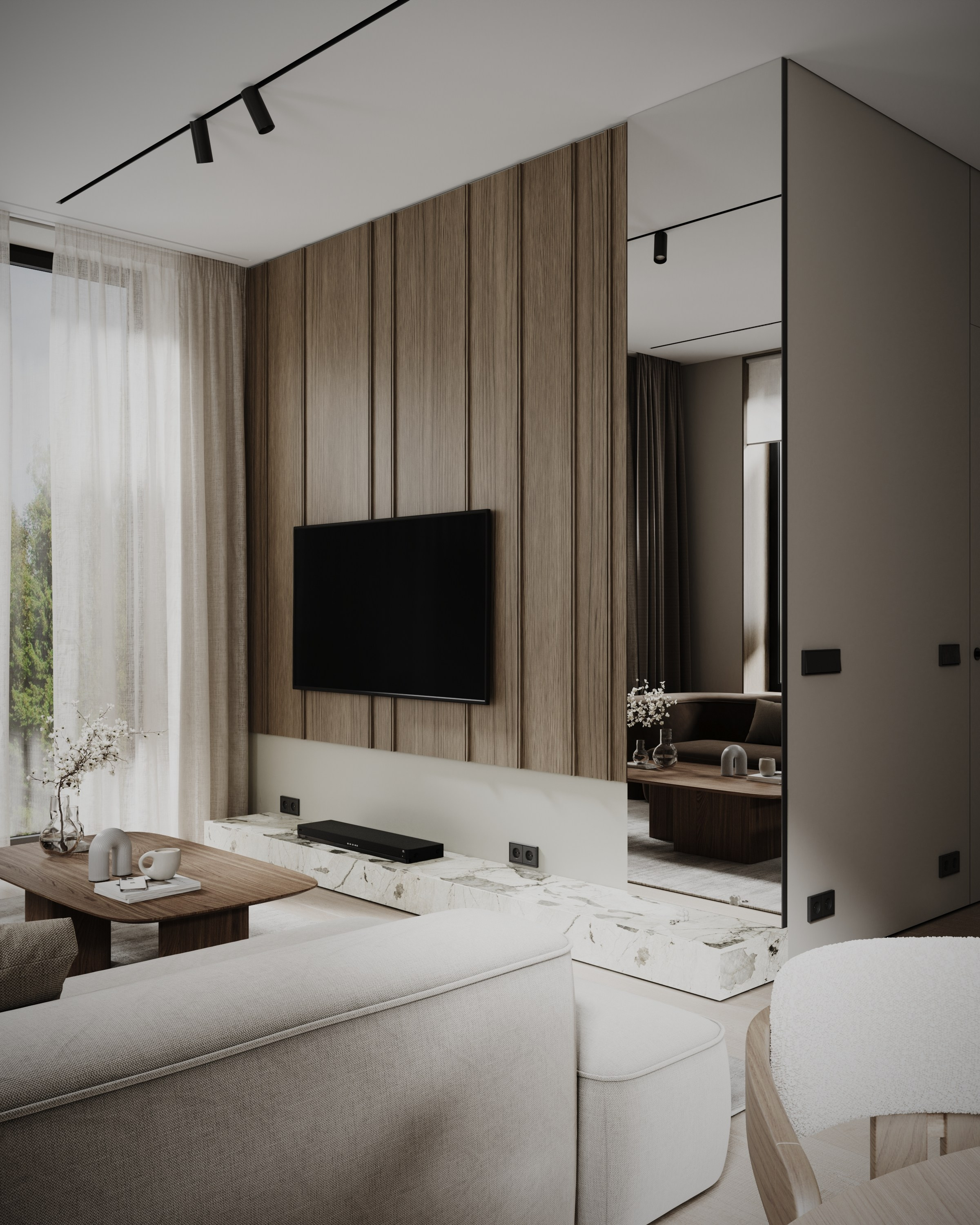 Сибирский дом. Визуализации интерьера