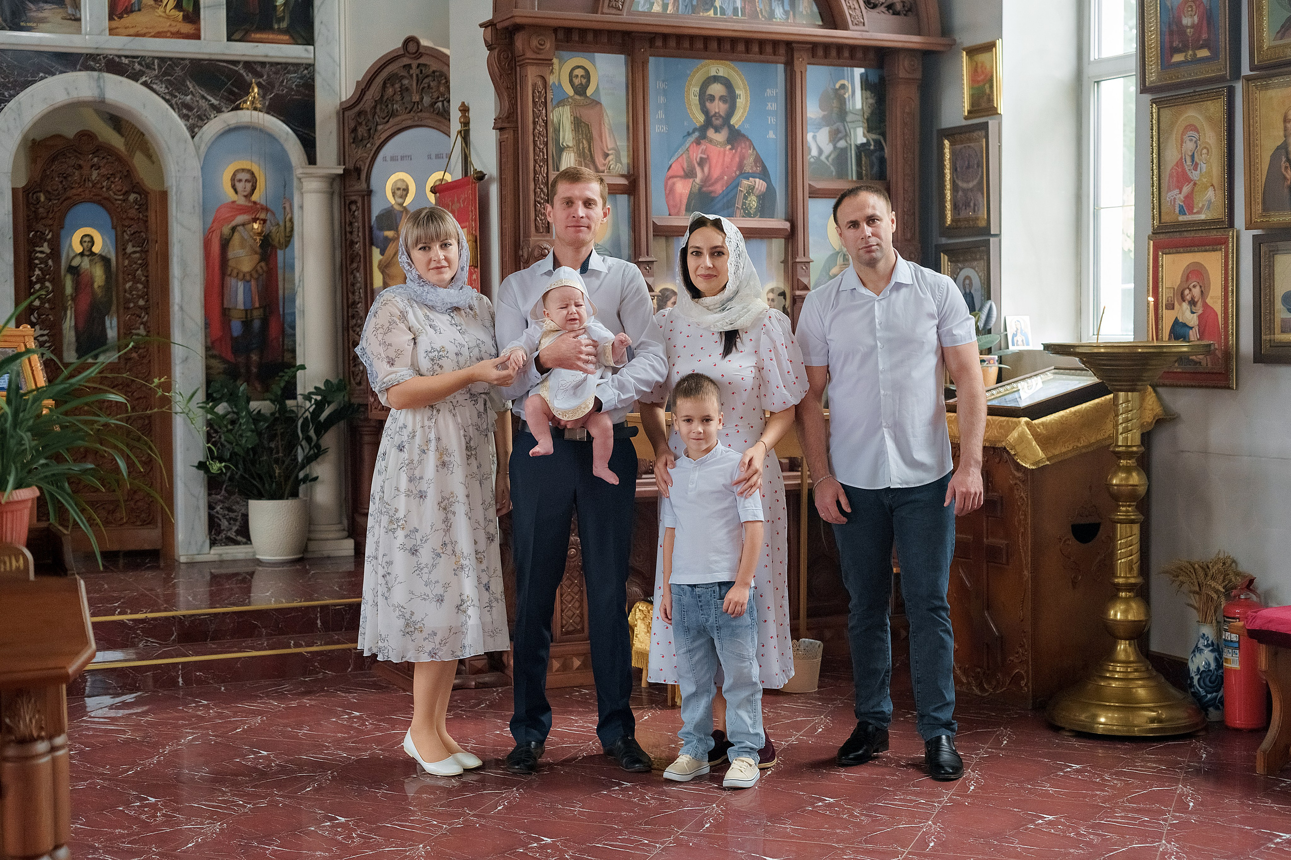 Крещение Романа, г. Кропоткин (радиострой). Семейный и детский фотограф в Гулькевичи, Кропоткине