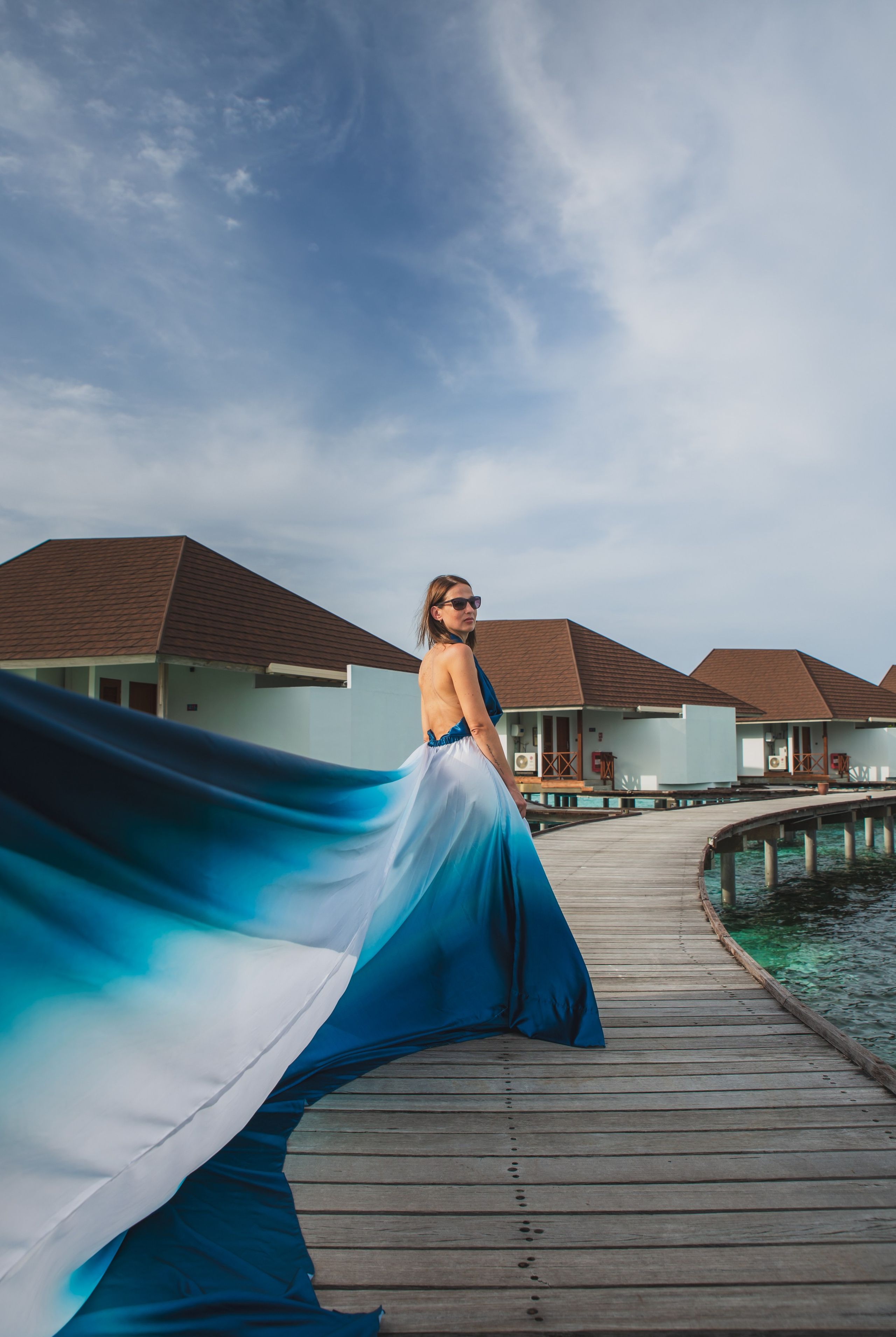 Летящие платья. Photographer in Maldives