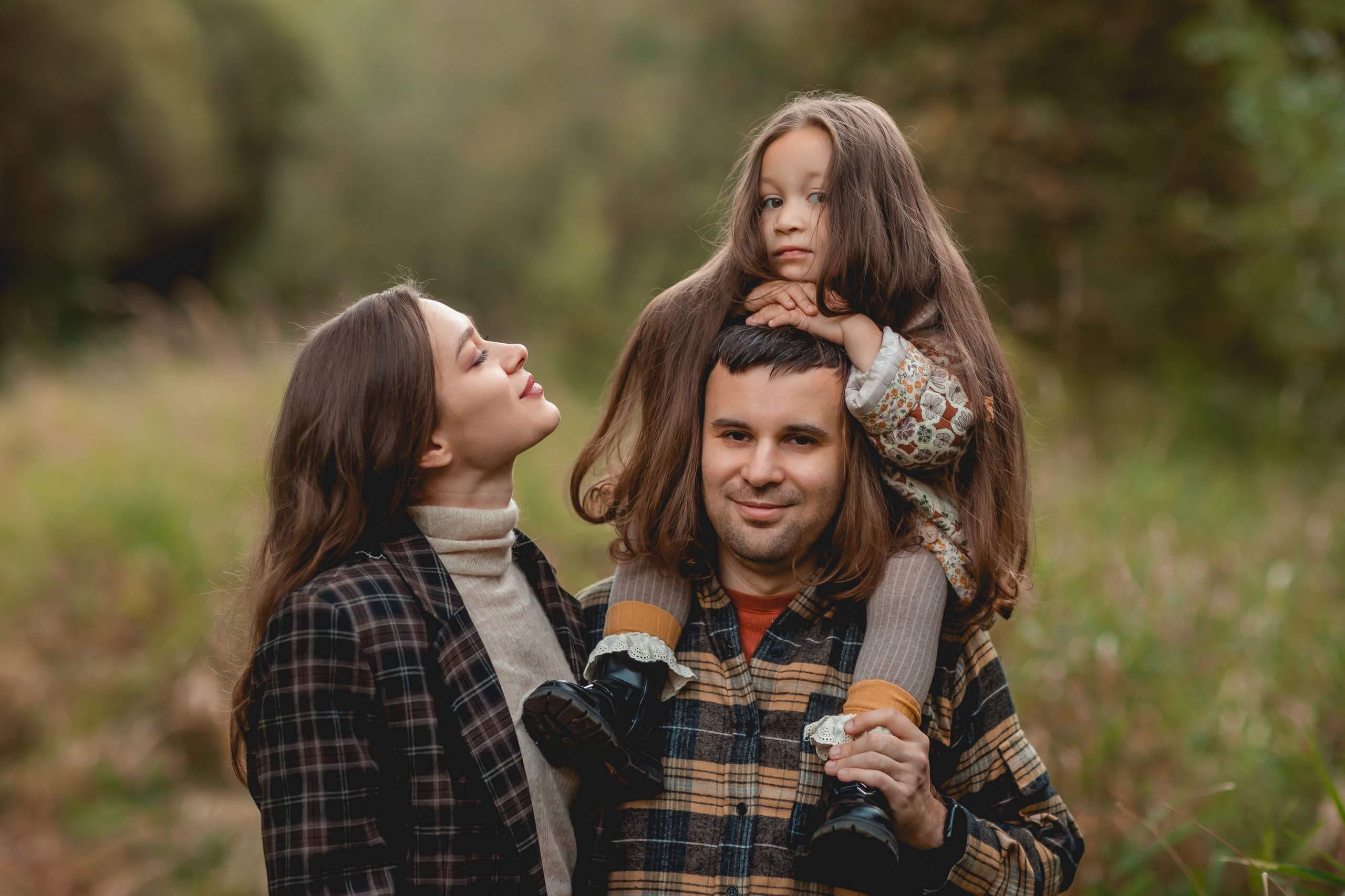Семейство Гудисов на осенней прогулке. Семейный фотограф анималист Мария Крючкова