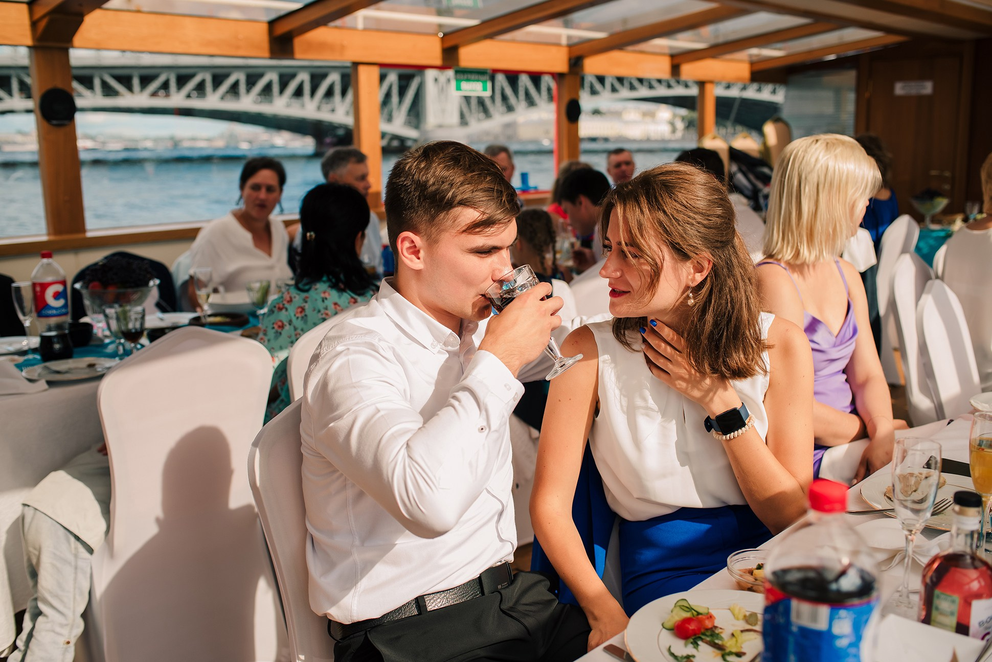 Юля и Андрей. Банкет на воде. Семейный и Свадебный фотограф. Санкт-Петербург. Пушкин