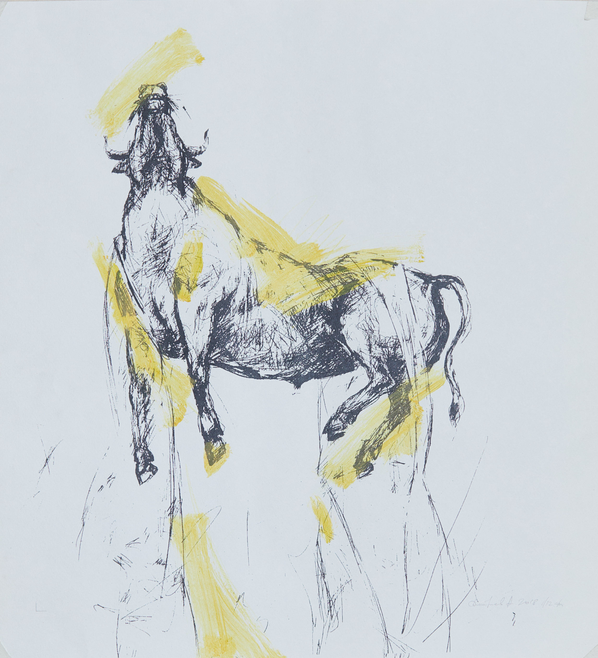 Вознесение. 2018. Шелкография, акрил.