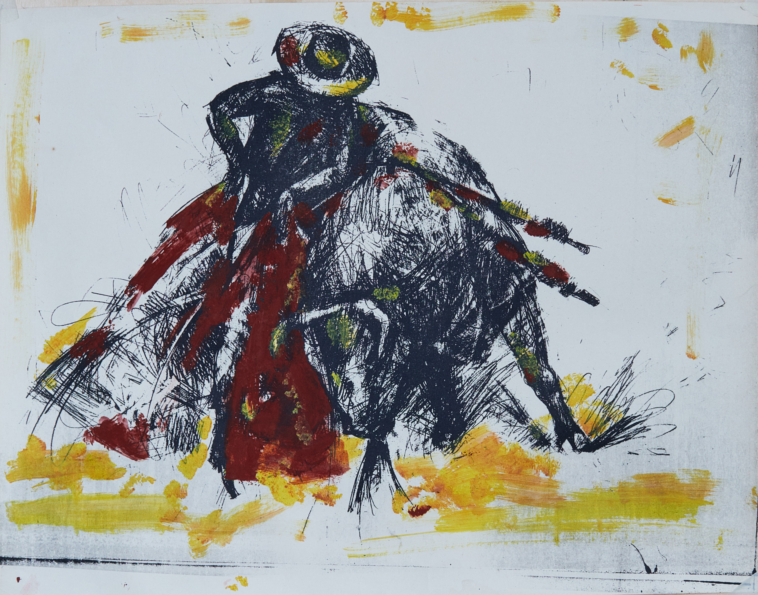 Танец смерти. 2018. Шелкография, акрил.