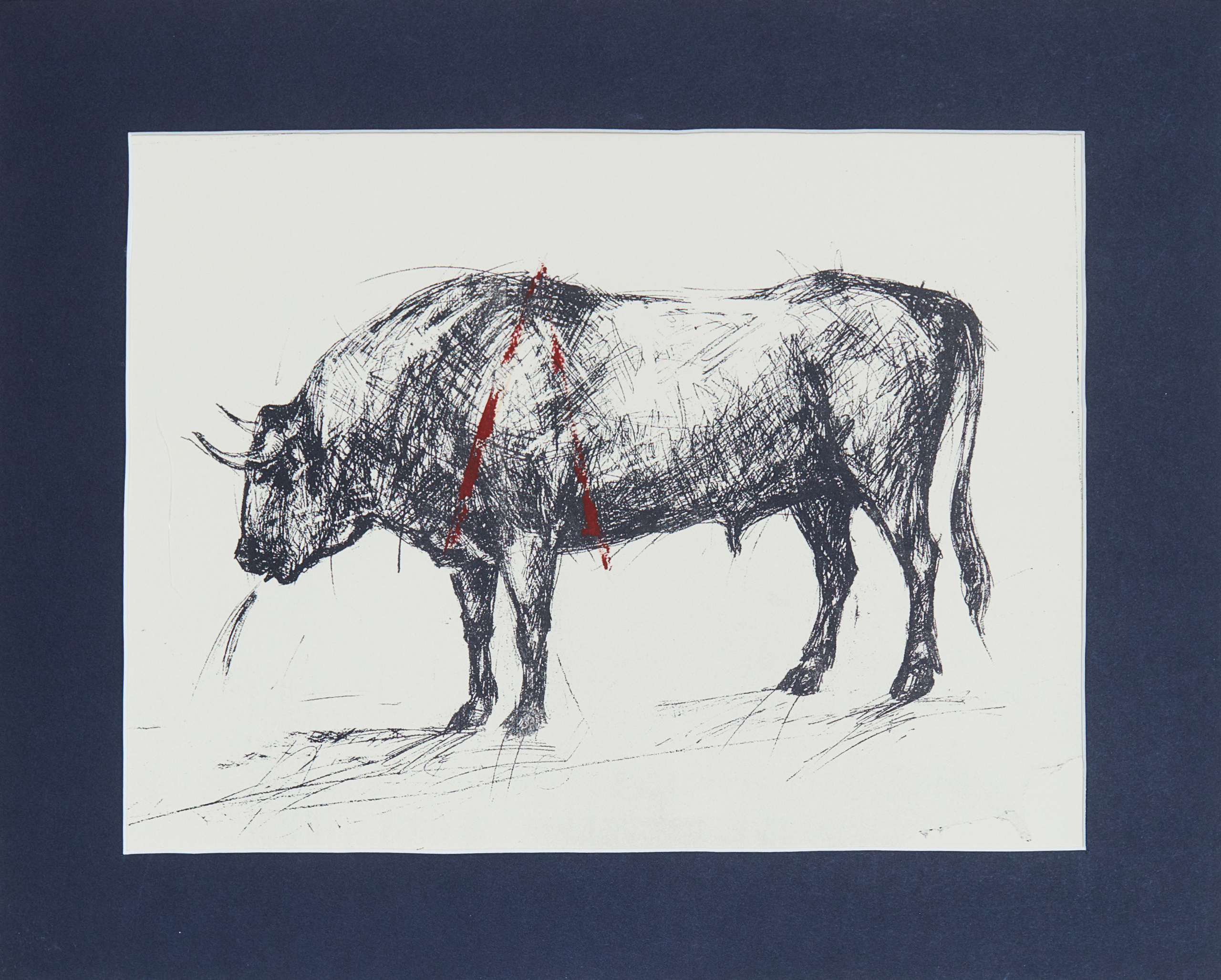 Бык. 2018. Шелкография, акрил.