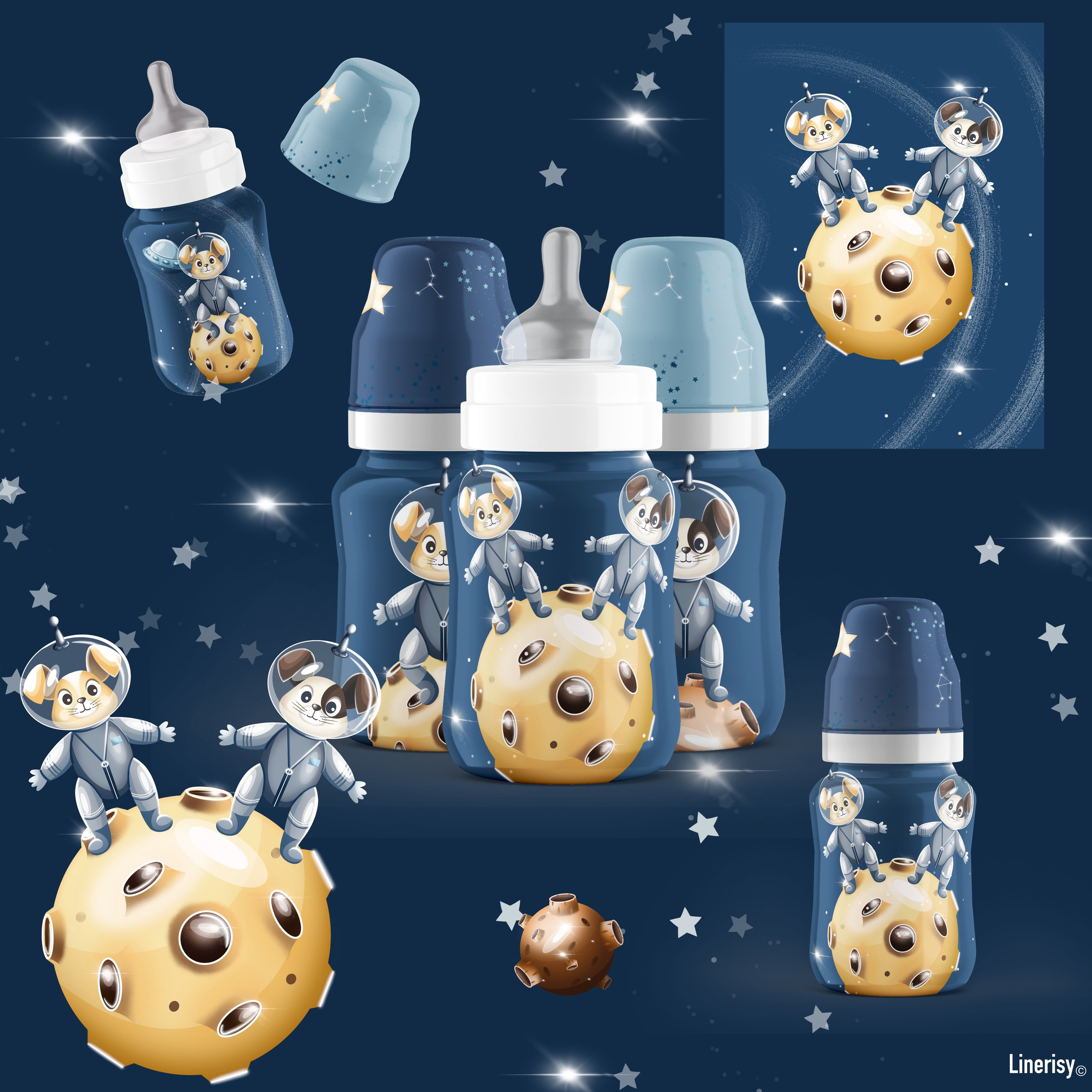 Коллекция «5 минут, полет нормальный » — графические иллюстрации, композиции и бесшовные паттерны. Художник-иллюстратор Евгения Бекренёва