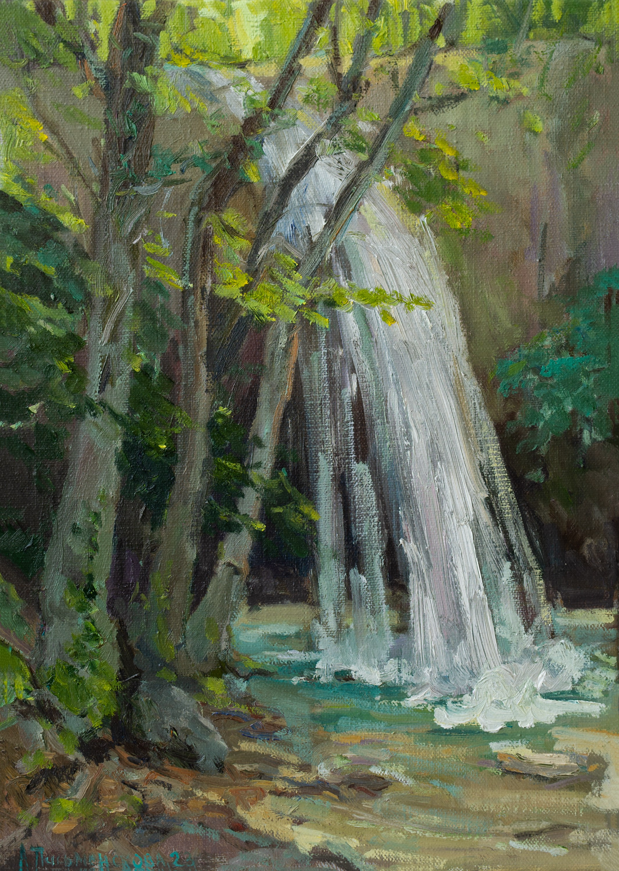 "Козырек.Этюд" холст, масло 35х25см, 2023