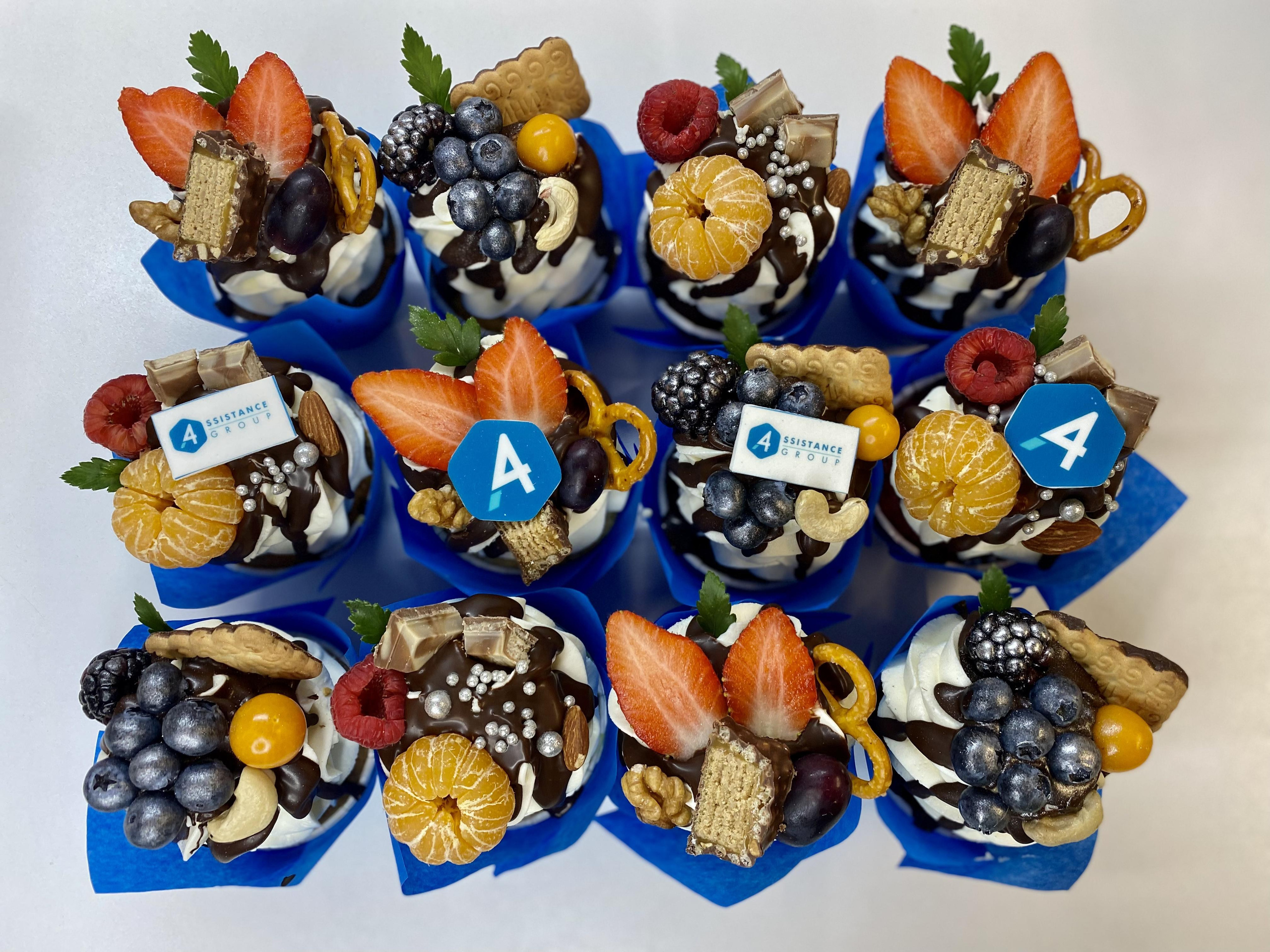 Капкейки стандартные с логотипом. Katyasugarsugar капкейки, зефир, торты Москва