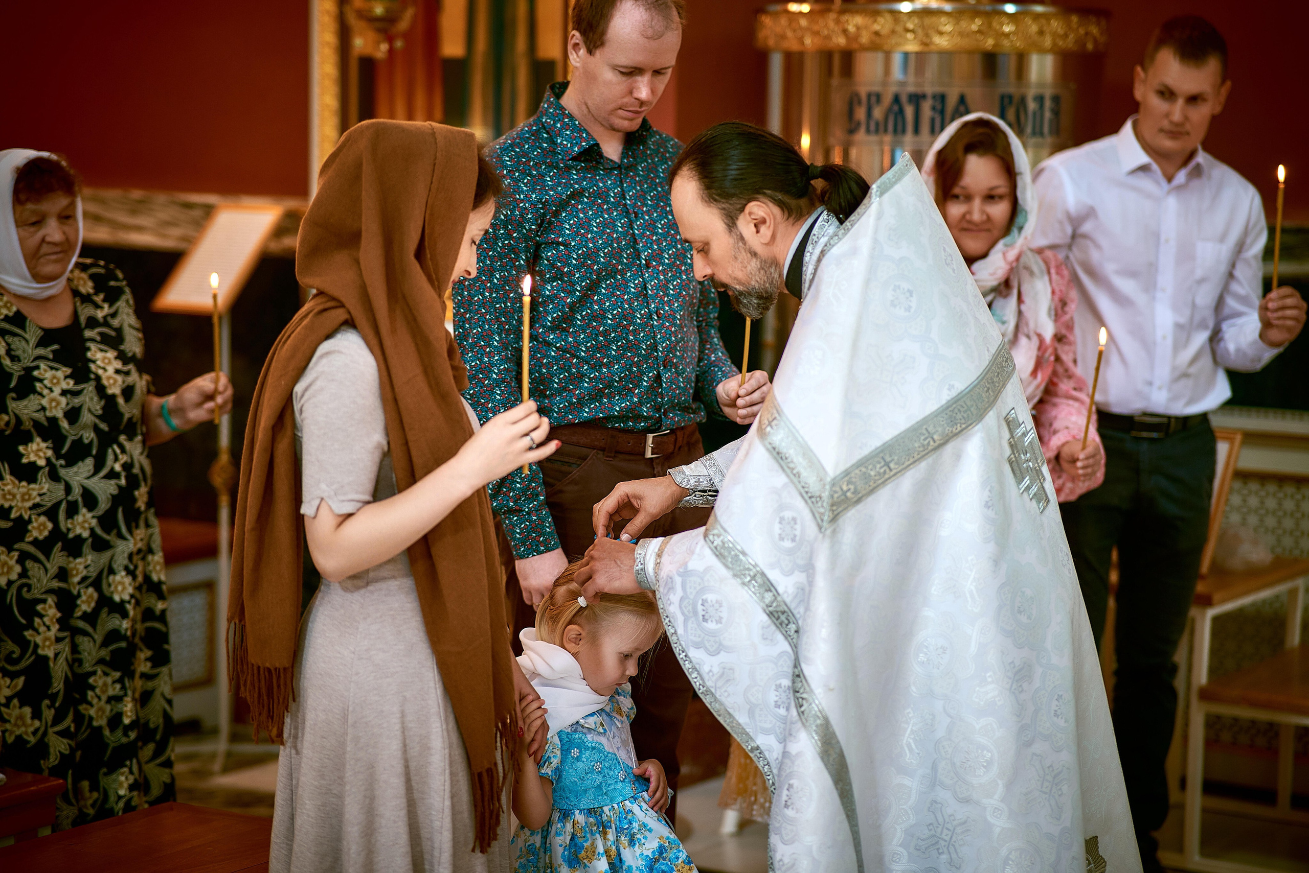 Крещение Кристины | Храм «Спас на Каменке». Свадебный фотограф в Санкт-Петербурге Славин Денис