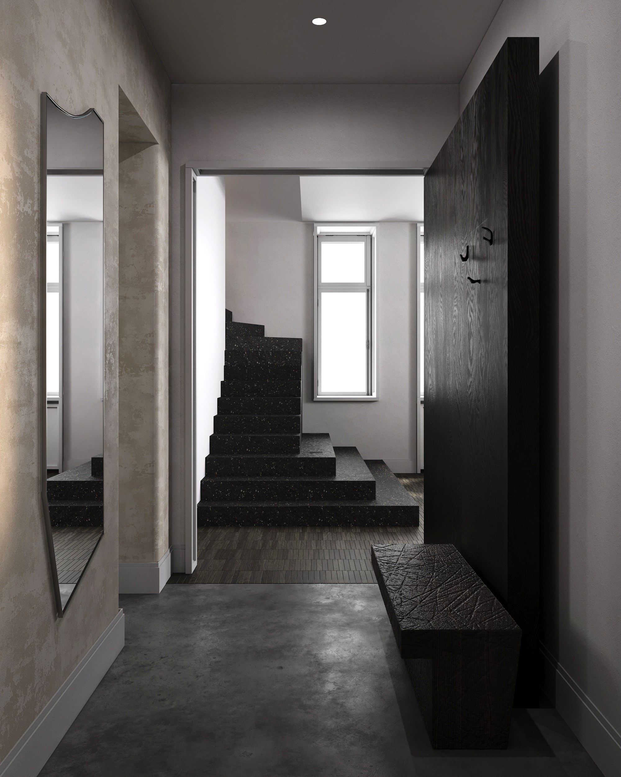 Modern flat. Interior visualization