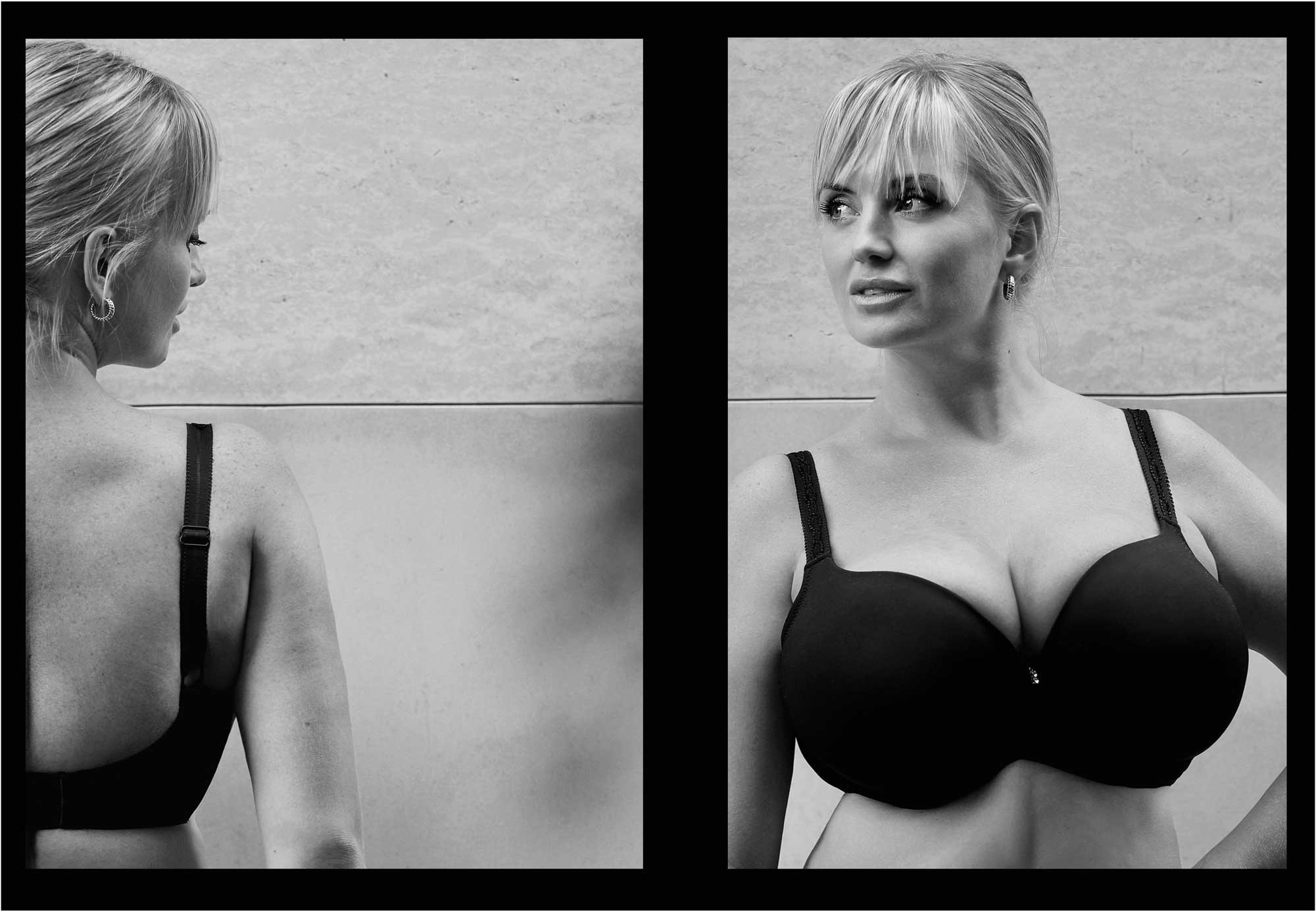 съёмка нижнего белья с большой грудью, нет "ню модель"