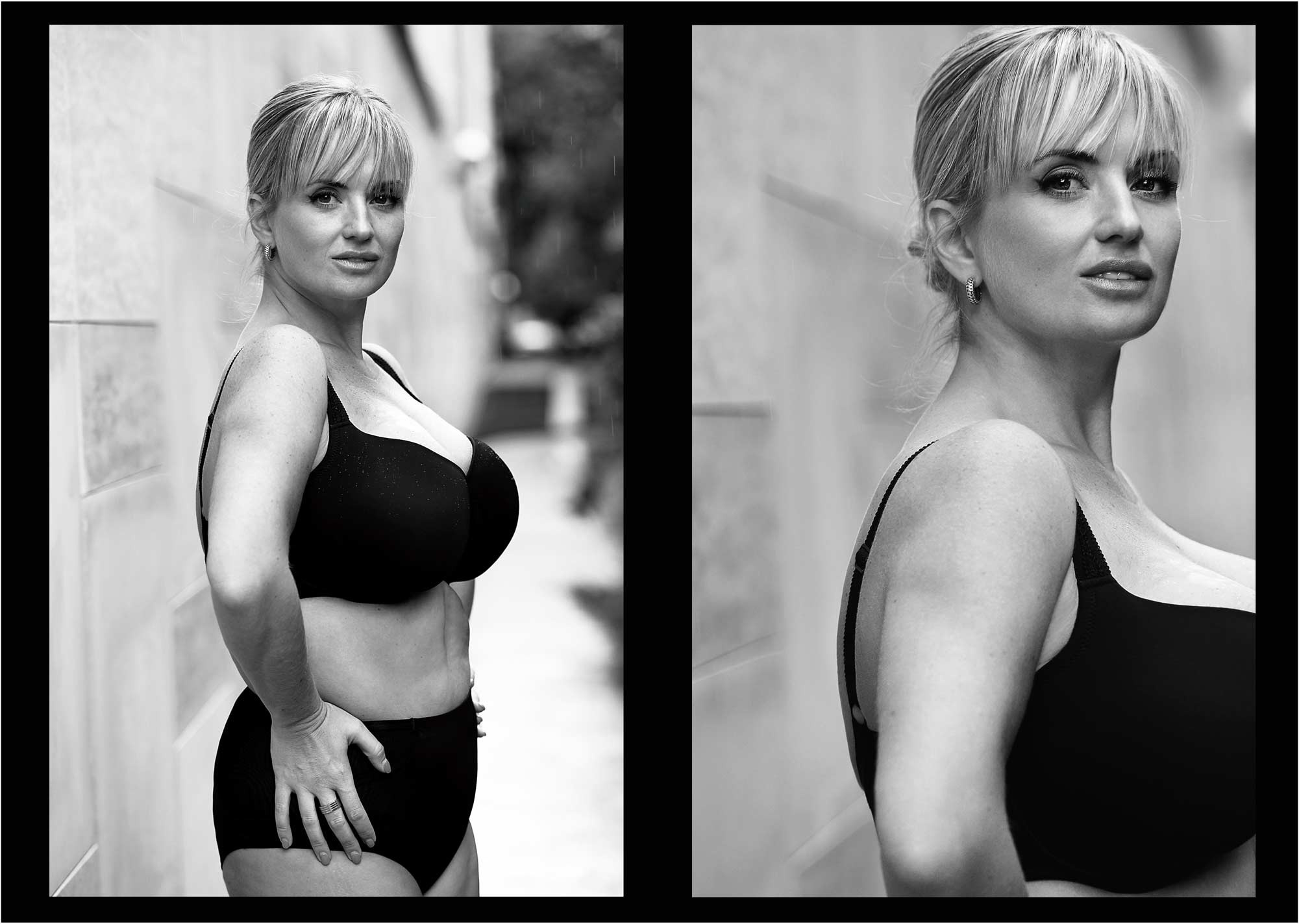 стритстайл съемка нижнего белья, практика съёмок моделей плюс сайз, breast