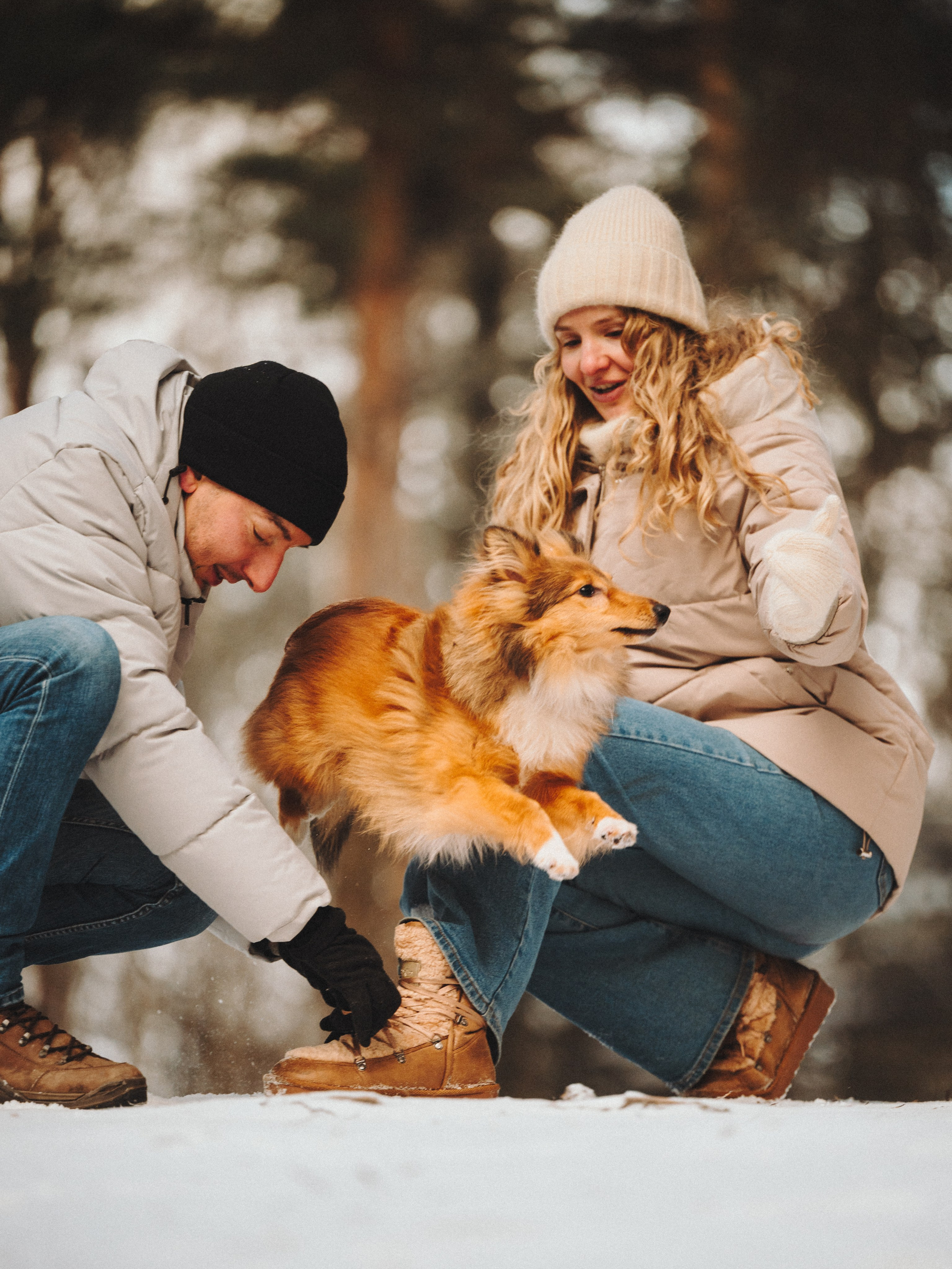 Дарья, Стас и Спика. Семейный фотограф анималист Ананьева Мария — Москва