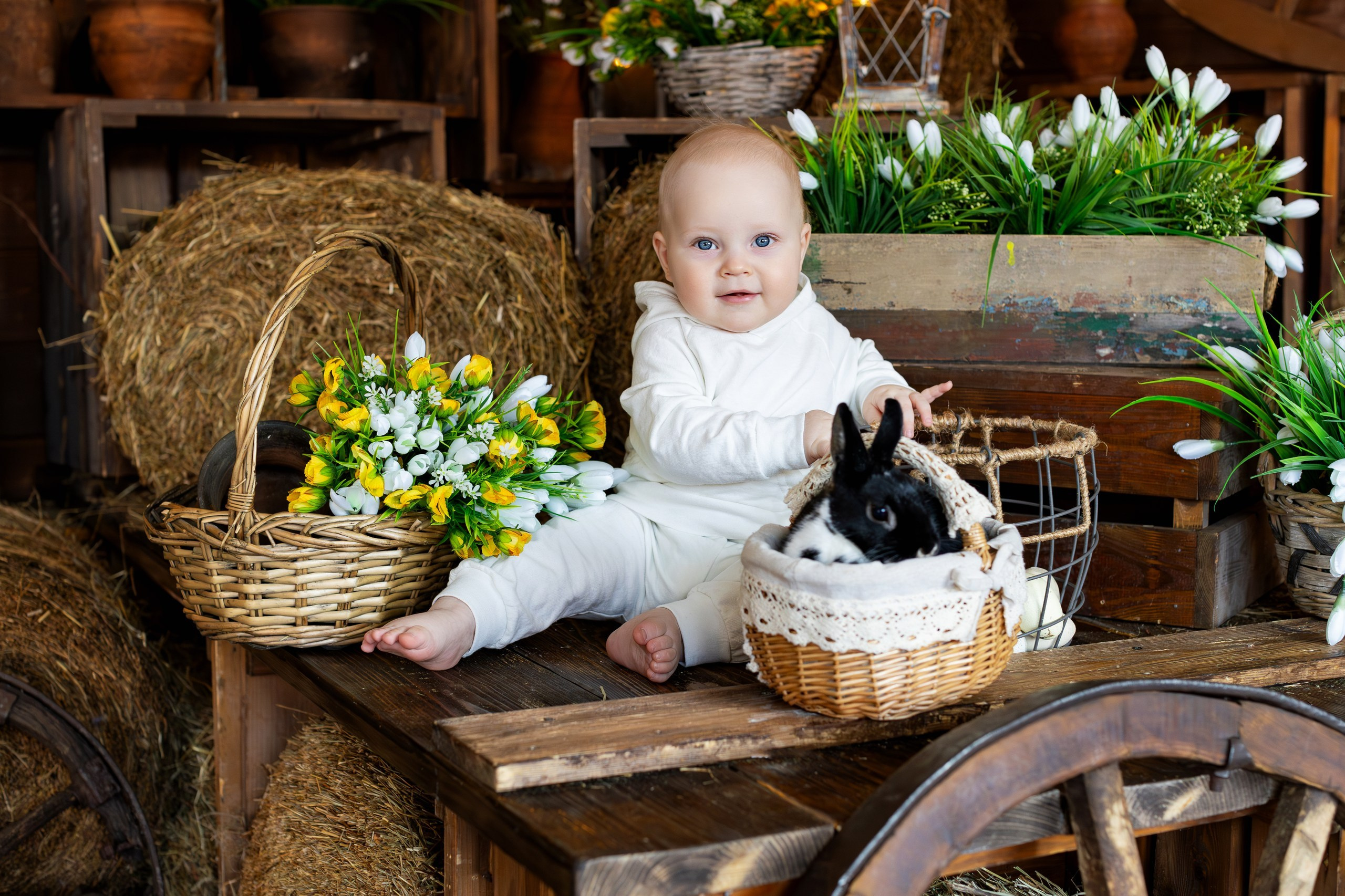 Фотосесии с Утятами и Кроликами (Пасхальные Фотосессии). Семейный и Детский фотограф в Москва Скворцова Татьяна