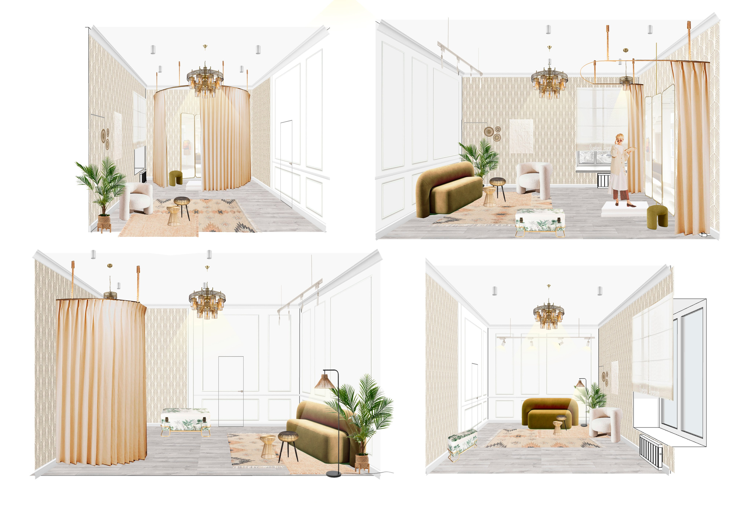 ТОРГОВЫЕ ЗАЛЫ, ОФИС «ANNA VERDI». Студия дизайна интерьеров FORMA