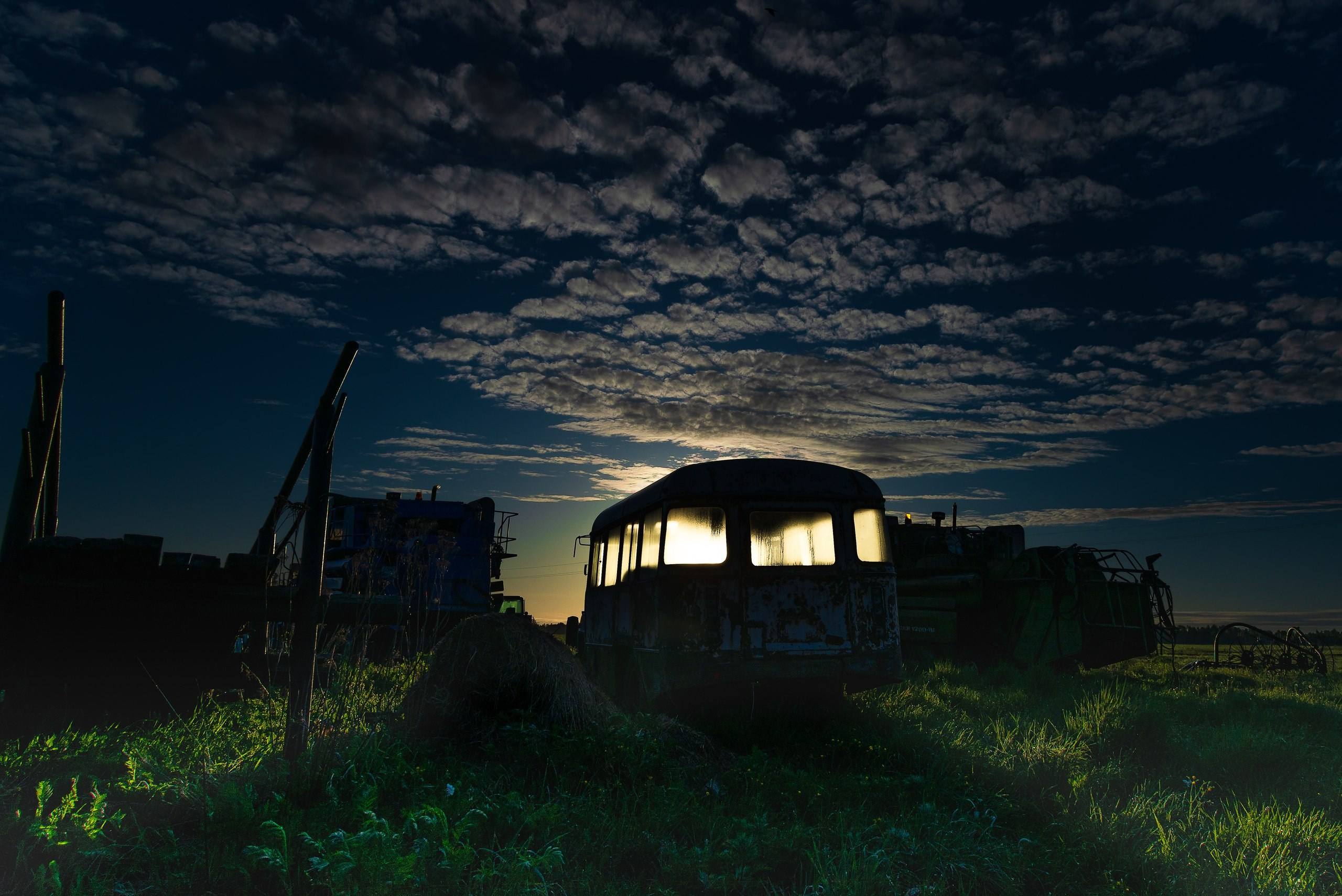 Заброшенный автобус ПАЗ