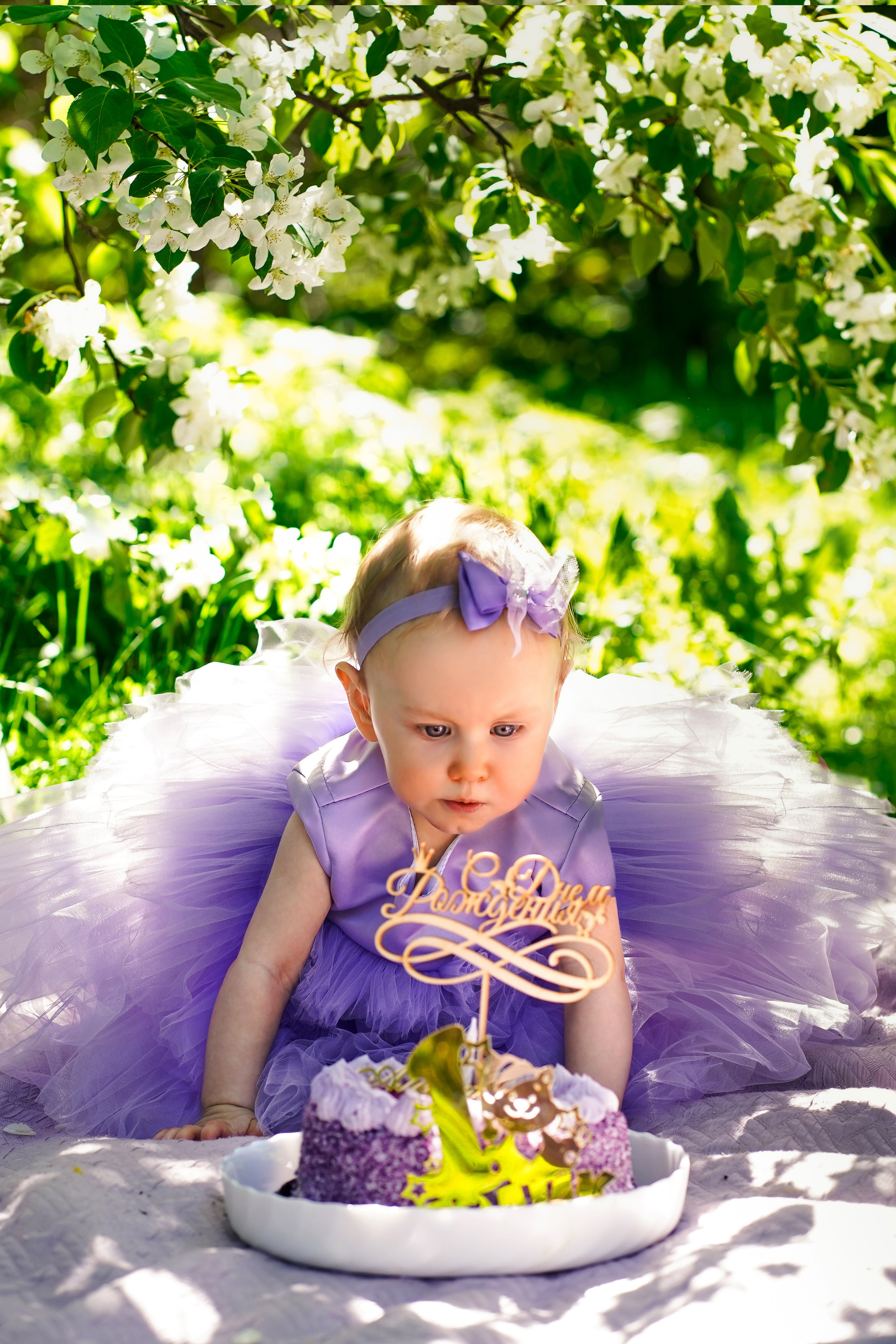 Сиреневая фотосессия на 1 годик. Семейный и портретный фотограф в Екатеринбурге Анна Лобанова