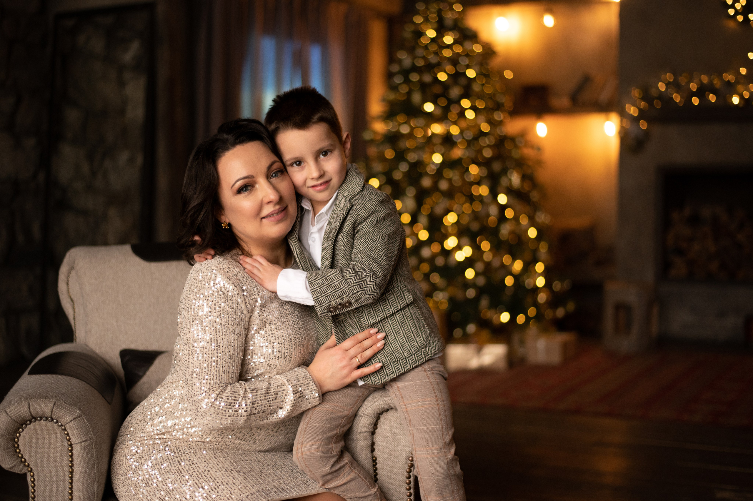 Новогодние съёмки в студии. Семейный и детский фотограф в Москве Анна Оськина
