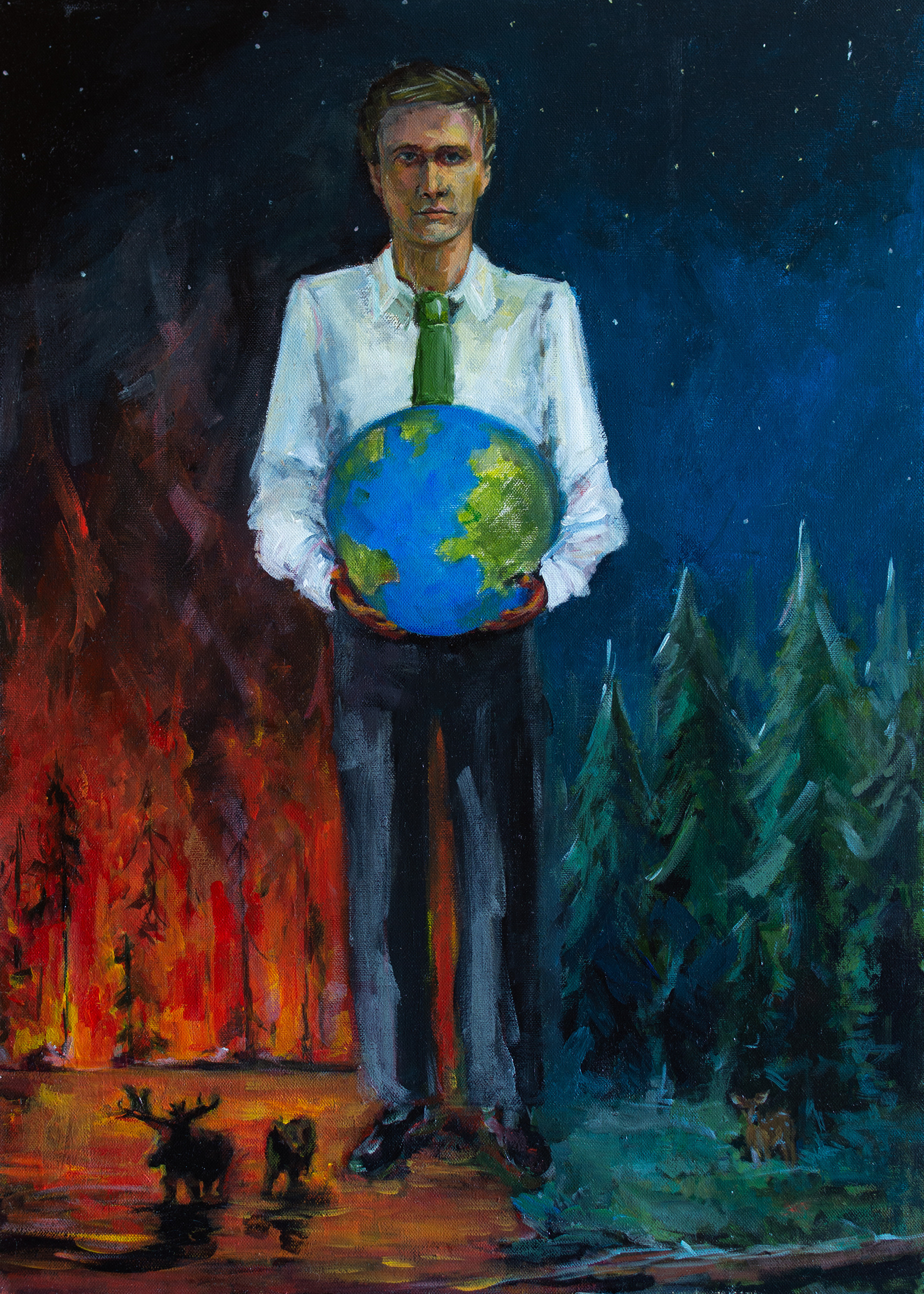 "Бумеранг" холст, акрил 70х50см, 2019г