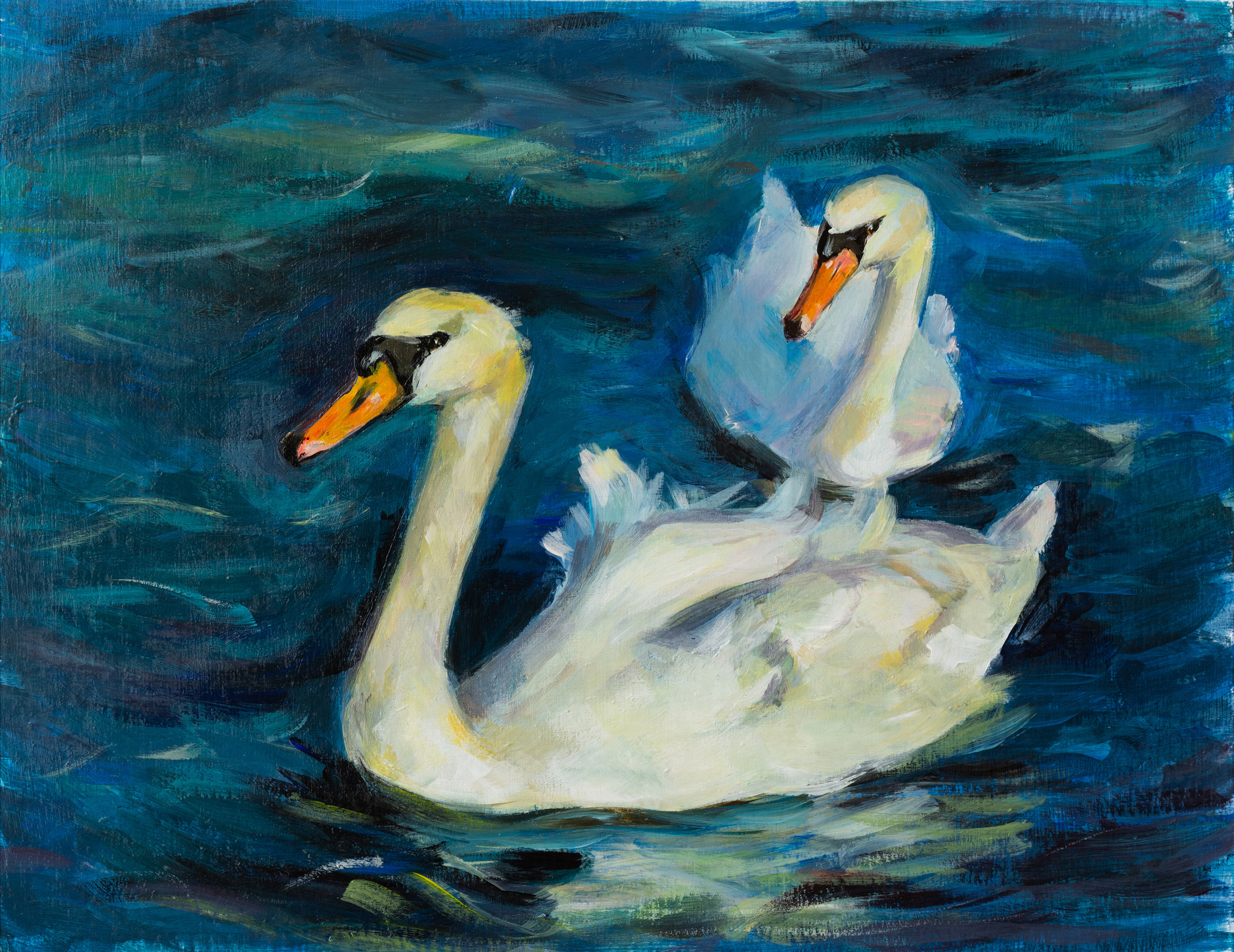 "Любовь" картон, акрил 35х27см, 2019