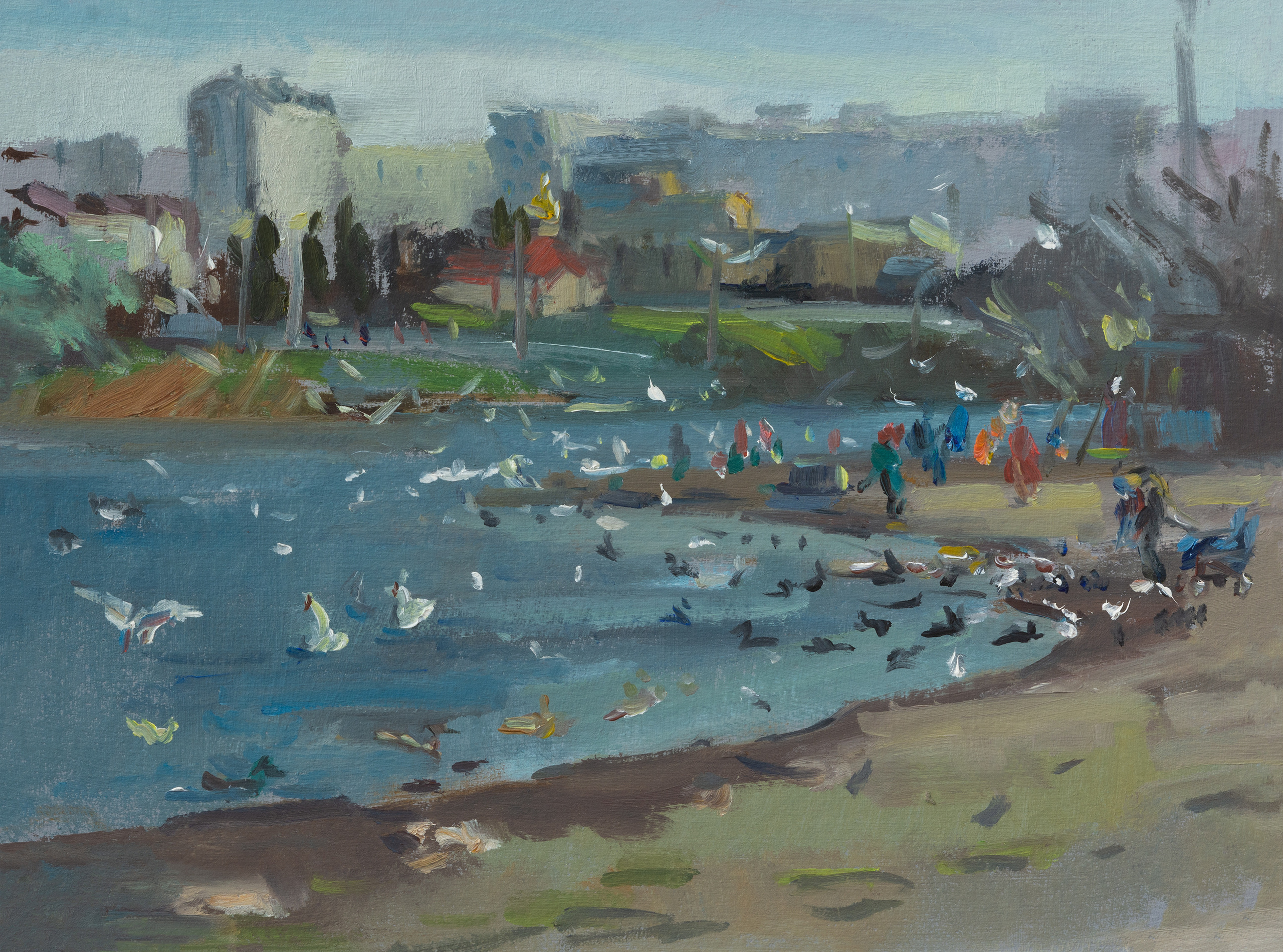 "Этюд.Пляж Омега" к.м. 18х24см, 2023г