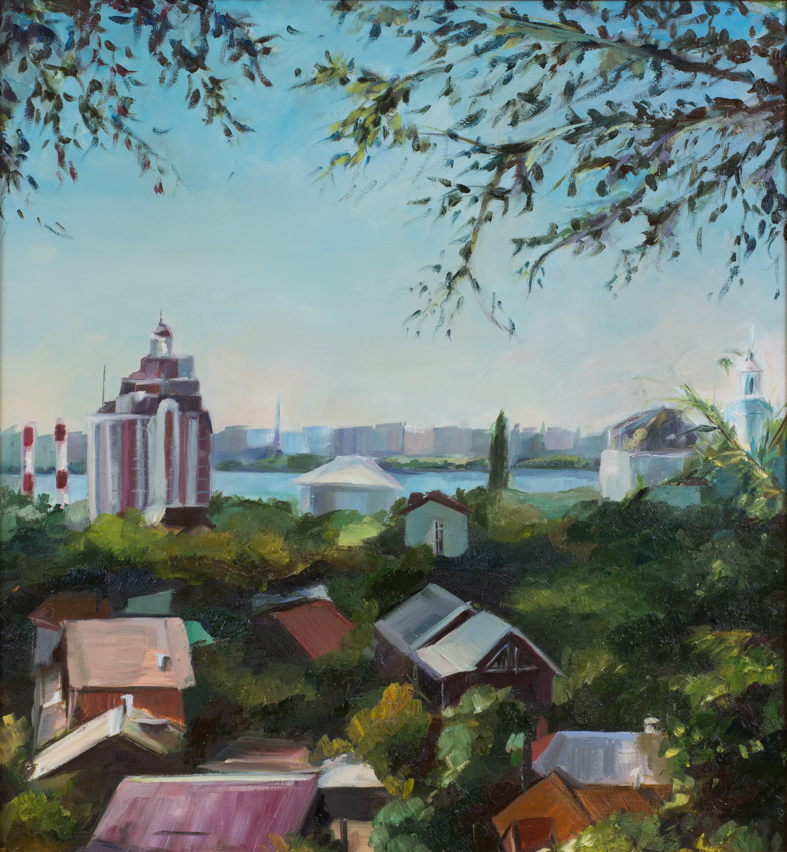 "Уголок Воронежа"оргалит, масло 37х39см, 2016г