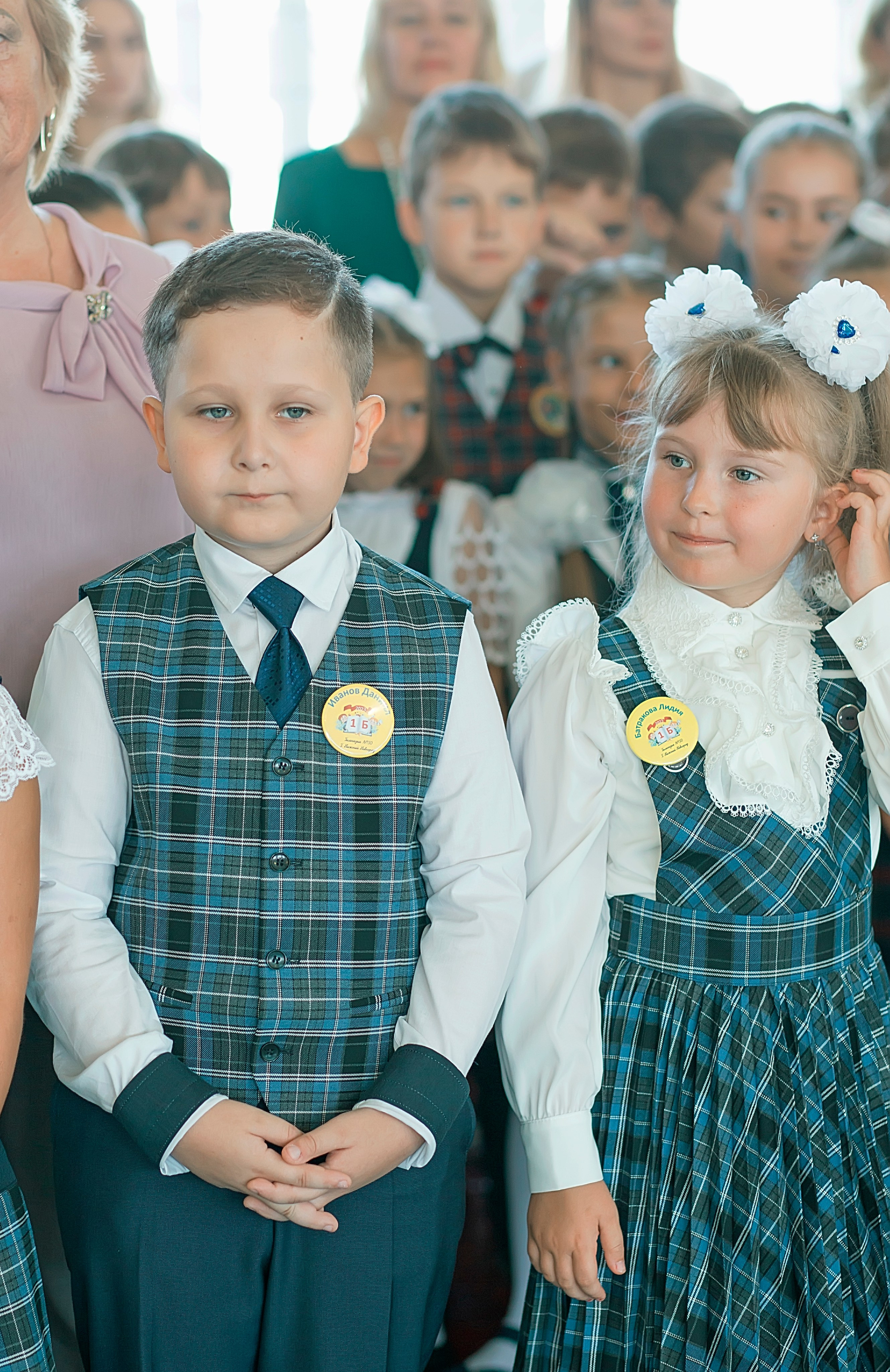 Первый класс линейка, в классе, портреты. Семейный и детский фотограф в Нижнем Новгороде