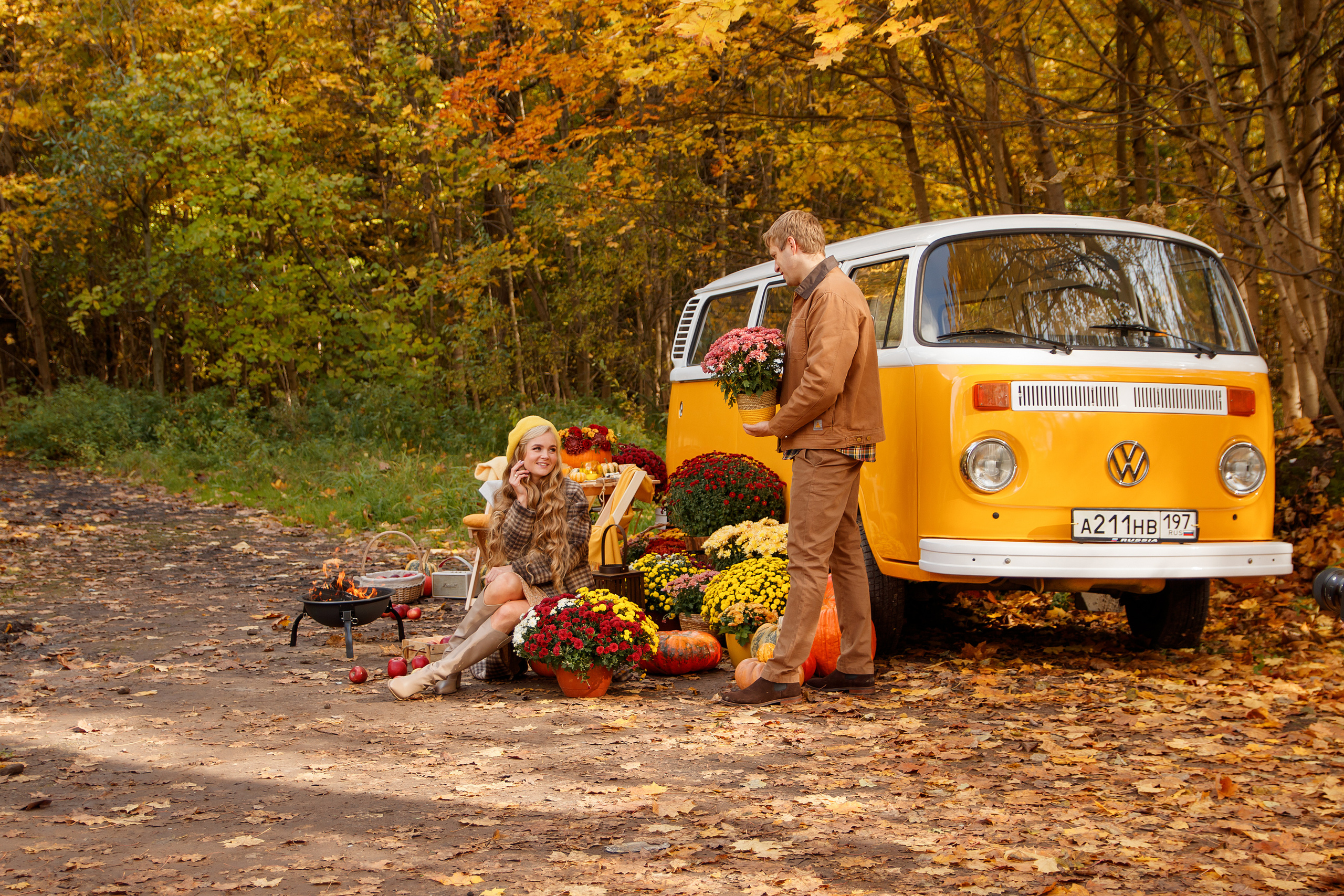Осенний автобус. Женский и семейный фотограф в Москве и Московской области Наталья Минт