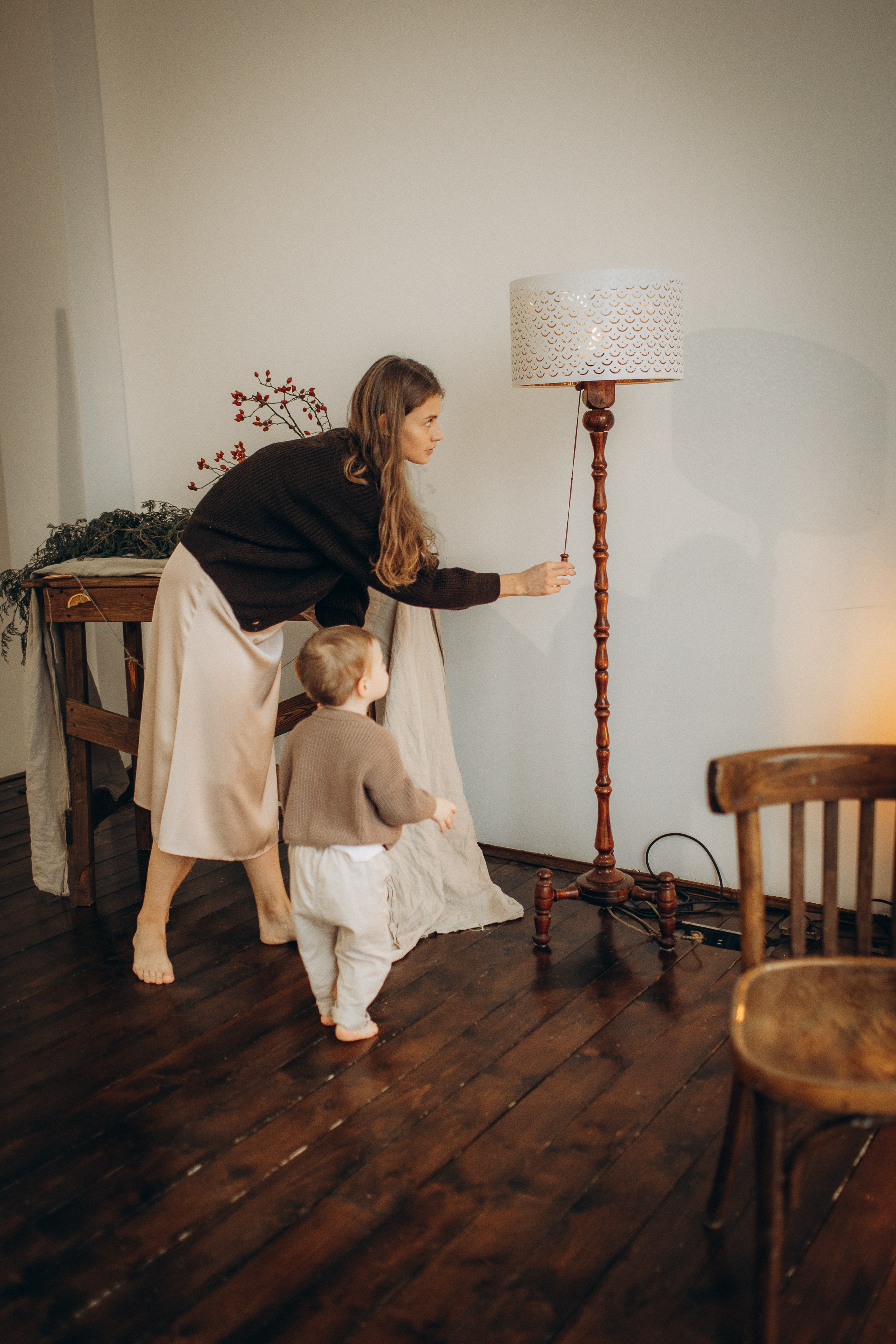 Семейная новогодняя фотосессия Москва мама и сын. Фотограф Владимир Москва