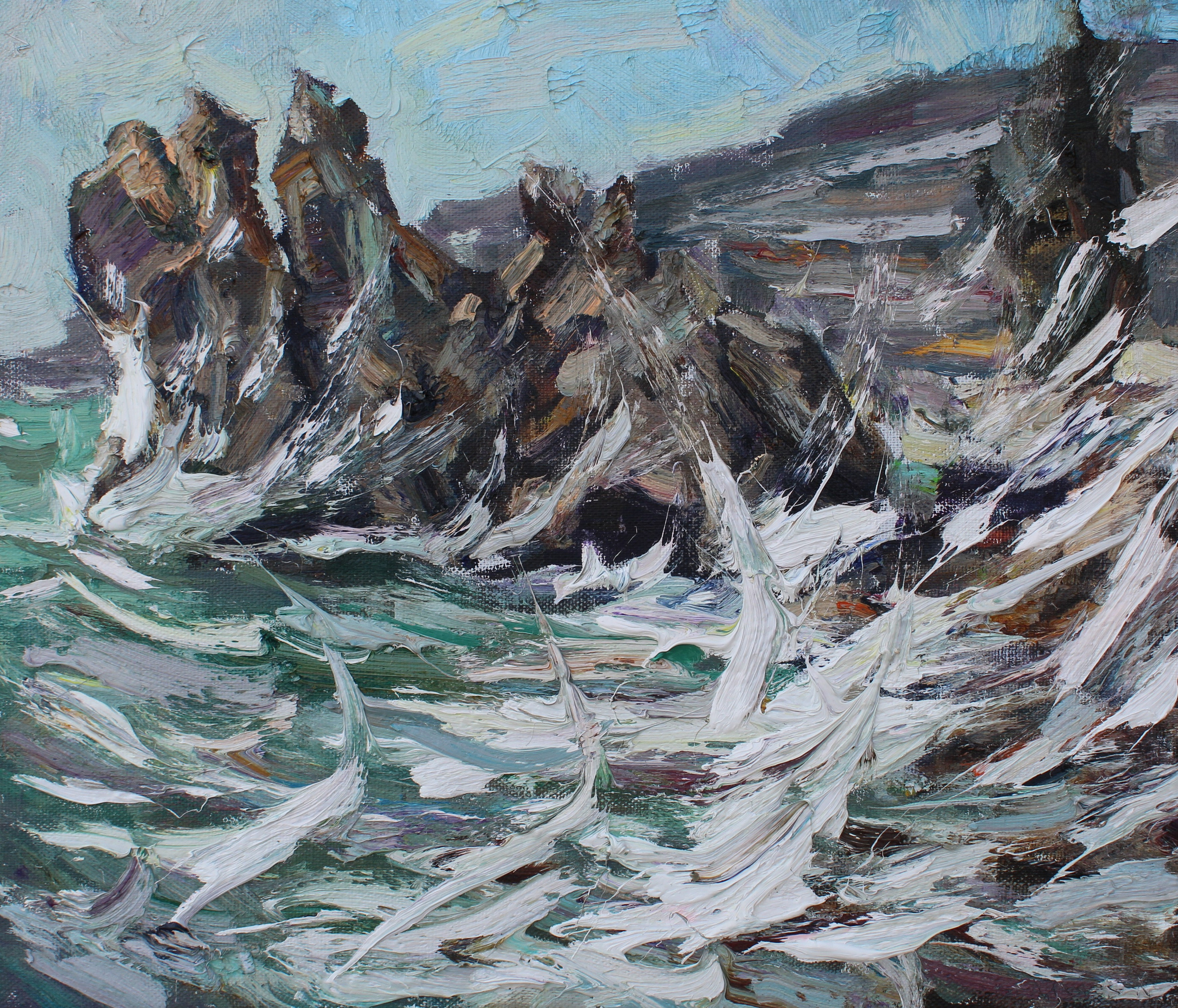 "Гурзуф. Бухта Чехова". 2025. Холст, масло. 60х70 см. Цена: 30000 руб.