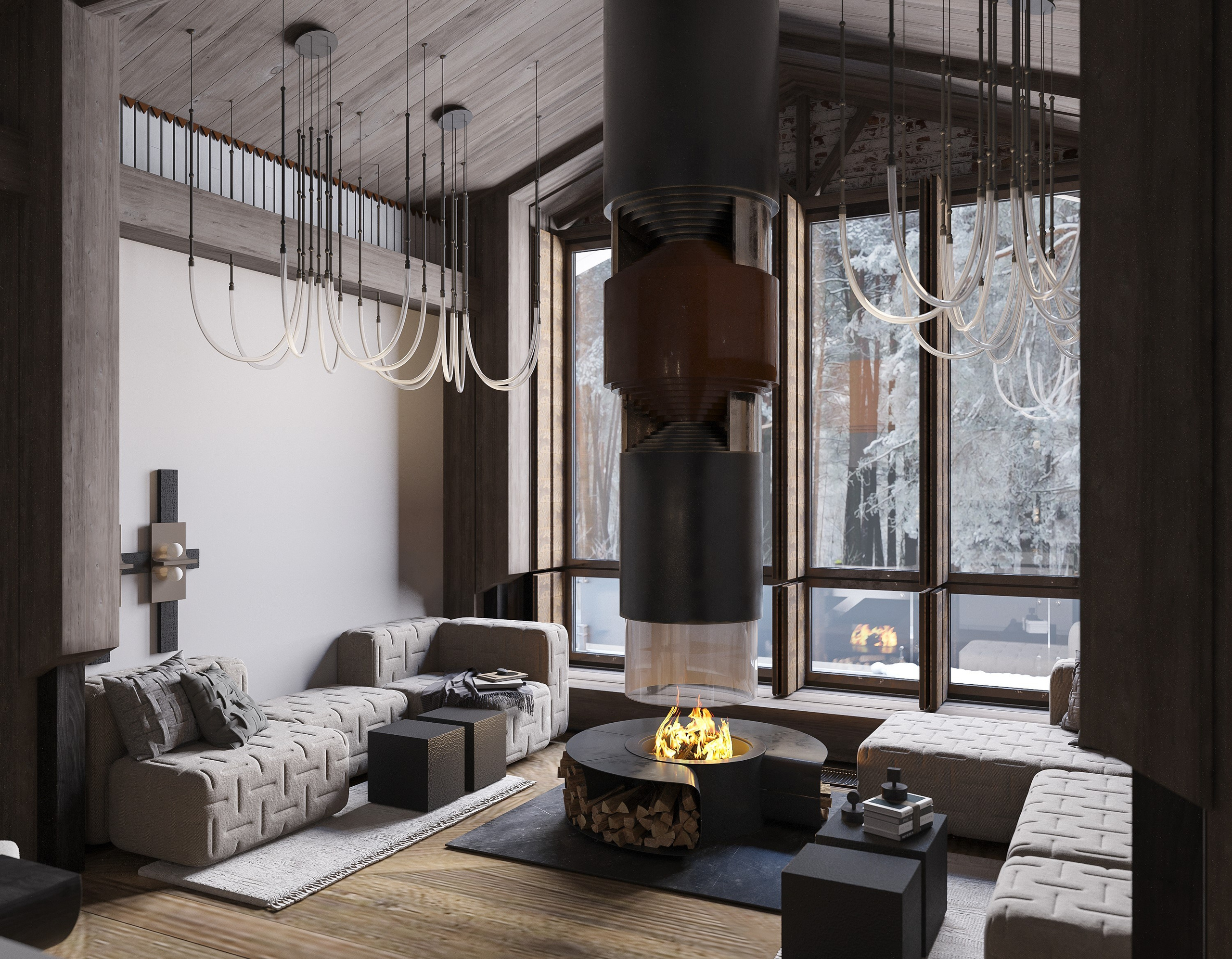 Деревянный дом в Русском стиле. Дизайнер интерьеров Куклина Ксения