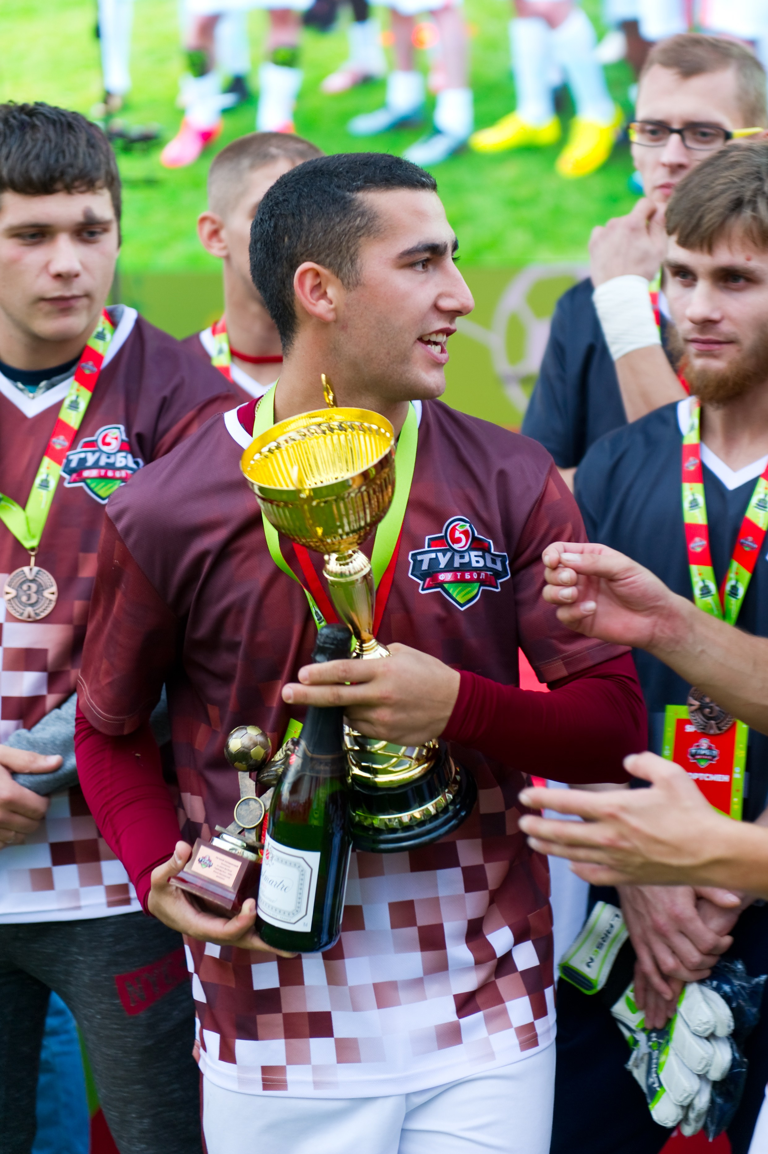Турбофутбол (корпоративное соревнование «Пятерочки»). Репортажный фотограф и видеограф Слава Думчев. Тимбилдинги, отчетники, корпоративы