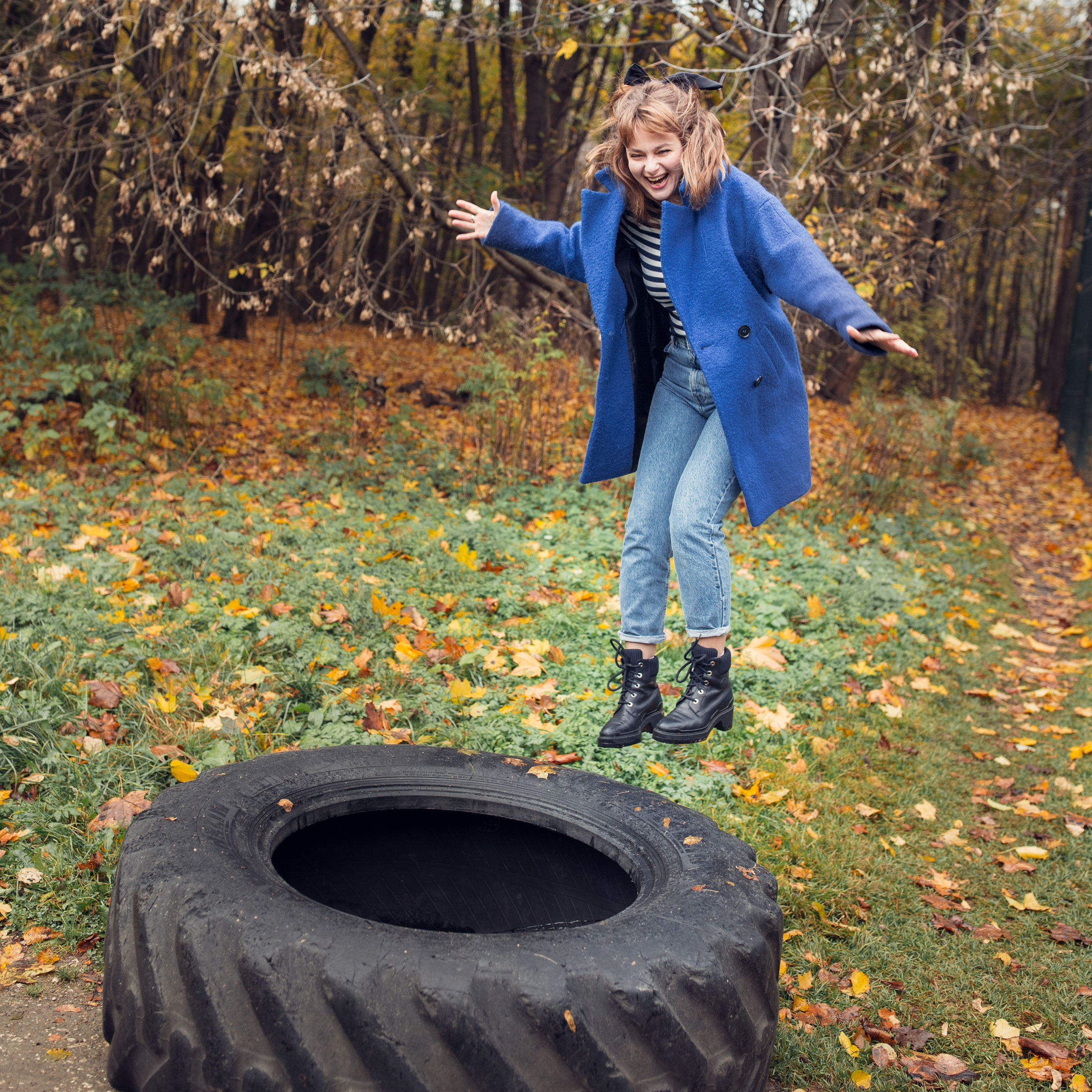 Осенняя прогулка Анны в Кусково. Фотограф — Евгений Свистков