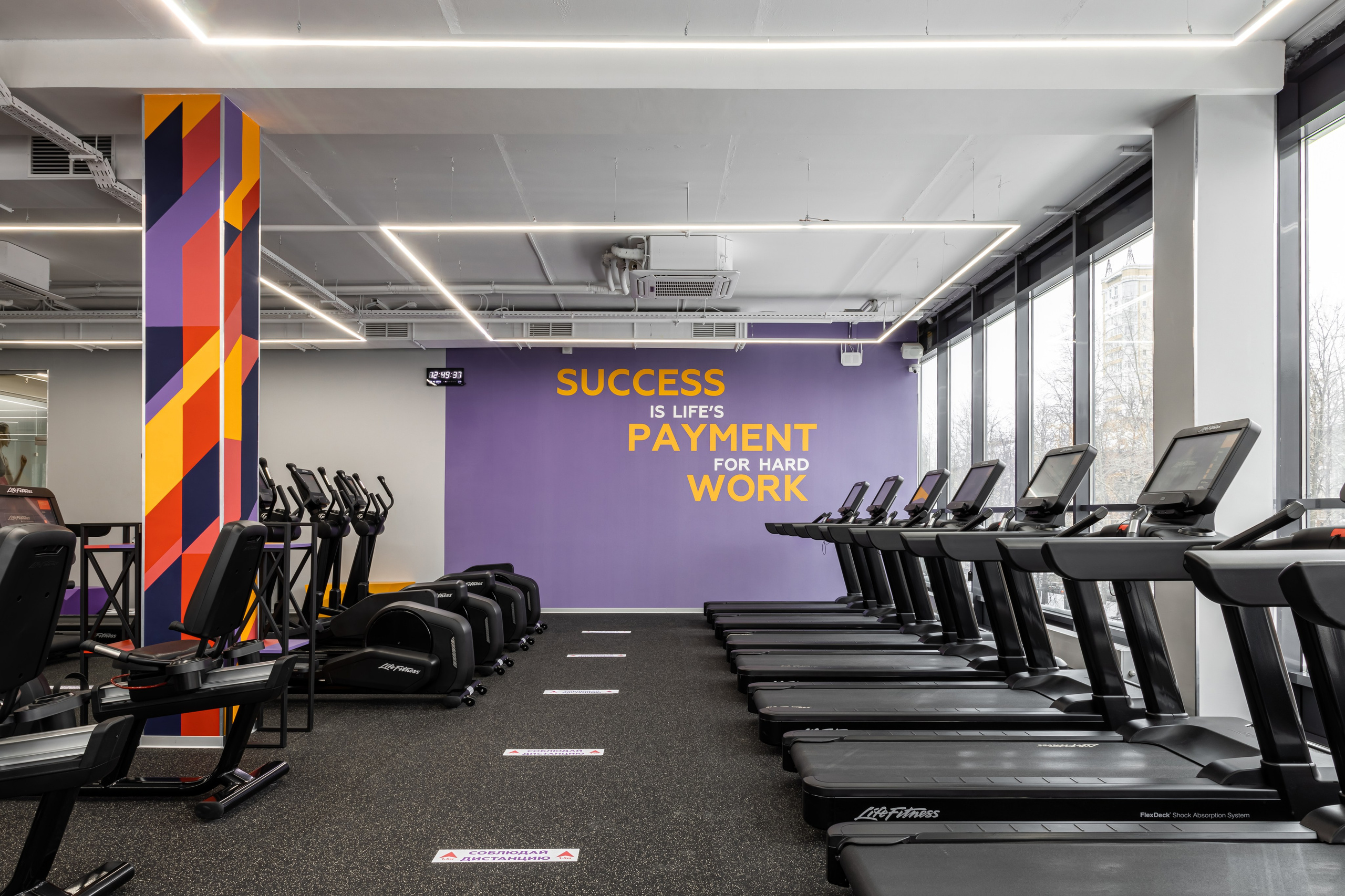 Фитнес-клуб Gym Station, г. Киров. Дизайнер Екатерина Рыблева. Иван Благушин. Интерьерный и архитектурный фотограф в Москве и Санкт-Петербурге