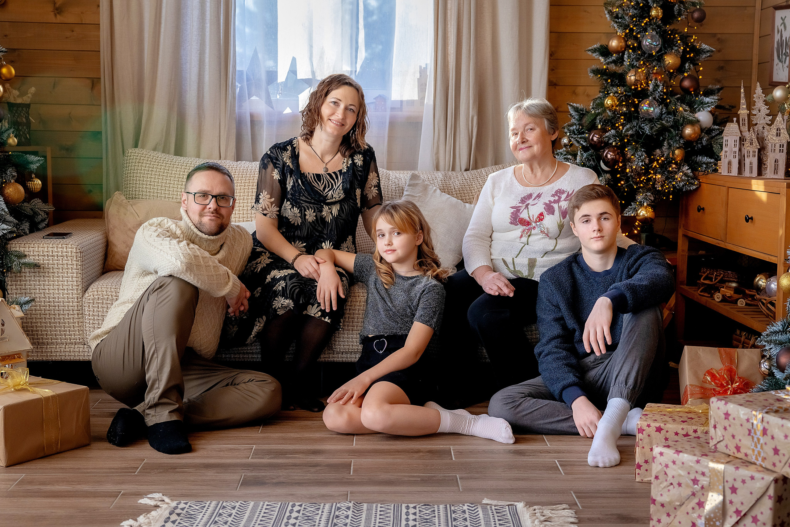 Новогодняя семейная фотосессия. Семейный и женский фотограф в Москве и Подольске Анна Корн