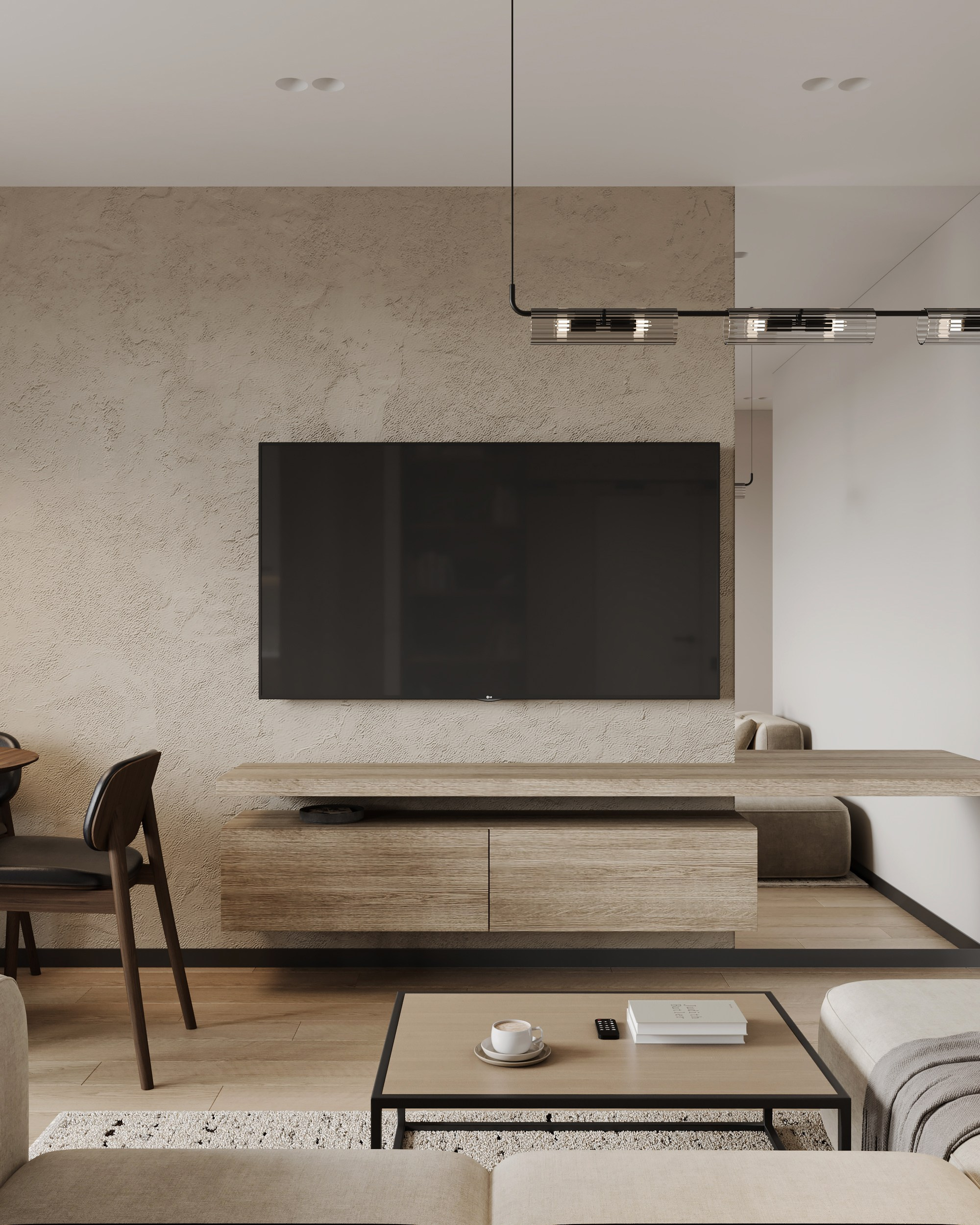 Modern beige. Дизайн интерьера | 3D визуализация | Миланская Марина