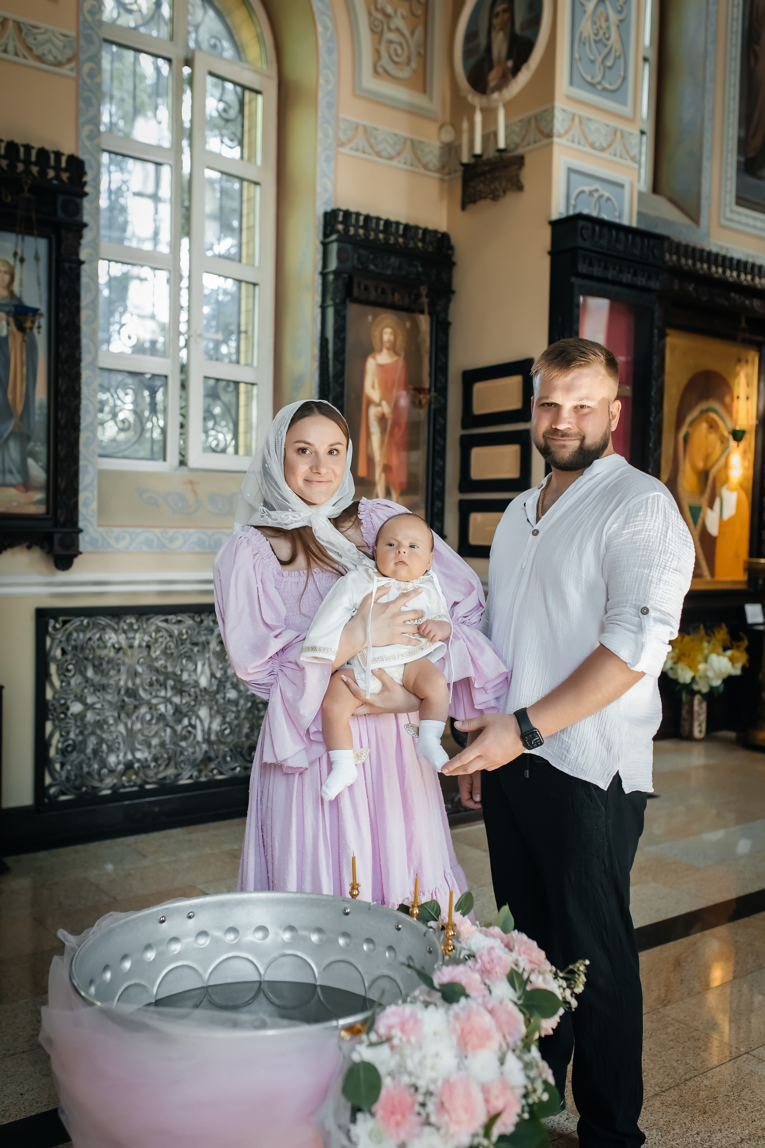 Крещение Савелия в Храме Ксении Петербургской Горки Ленинские. Фотограф на крещение и венчание Москва  Надежда Баланина