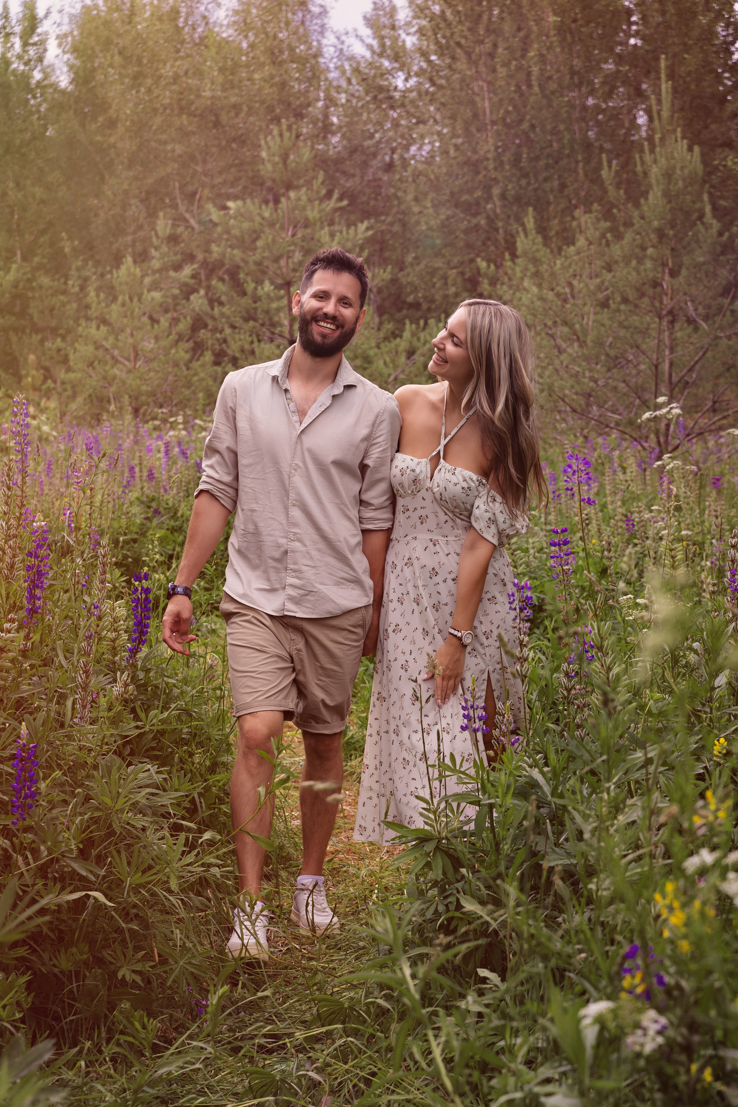 Семейная фотосессия на цветочной поляне. Трубинова Екатерина | Семейный фотограф | Москва