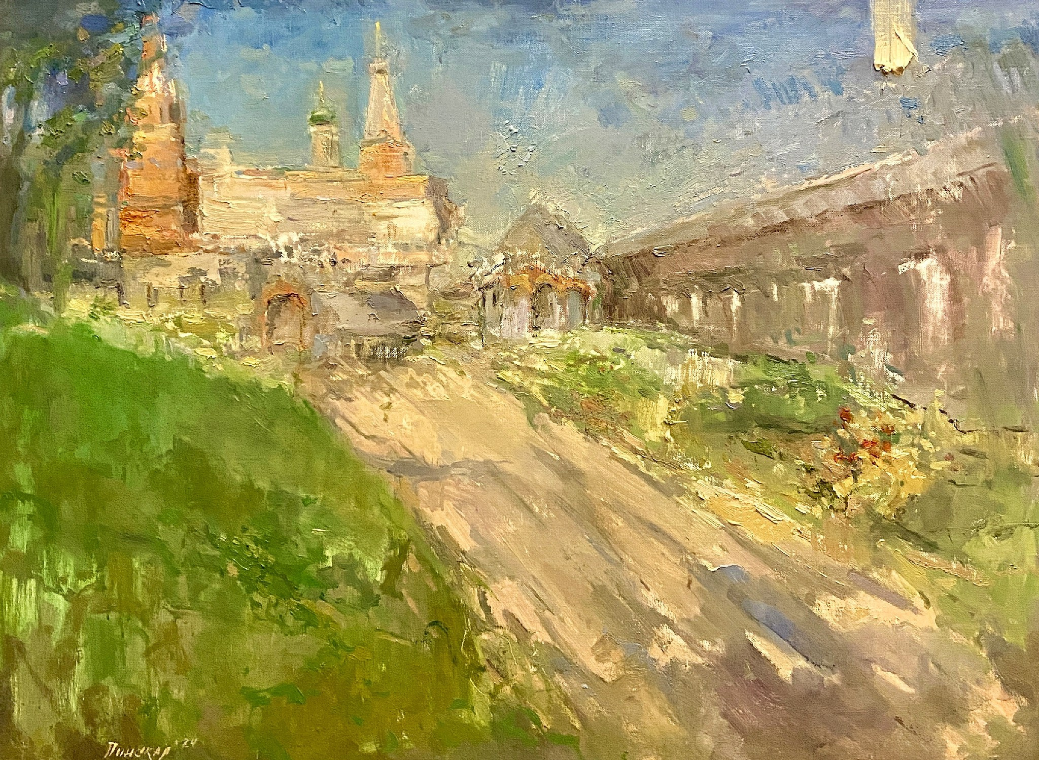 "Звенигород" 80Х60 см Холст/масло 2024, Живопись, Импрессионизм, Масло, Холст, Храм, Саввинская слобода, Звенигород