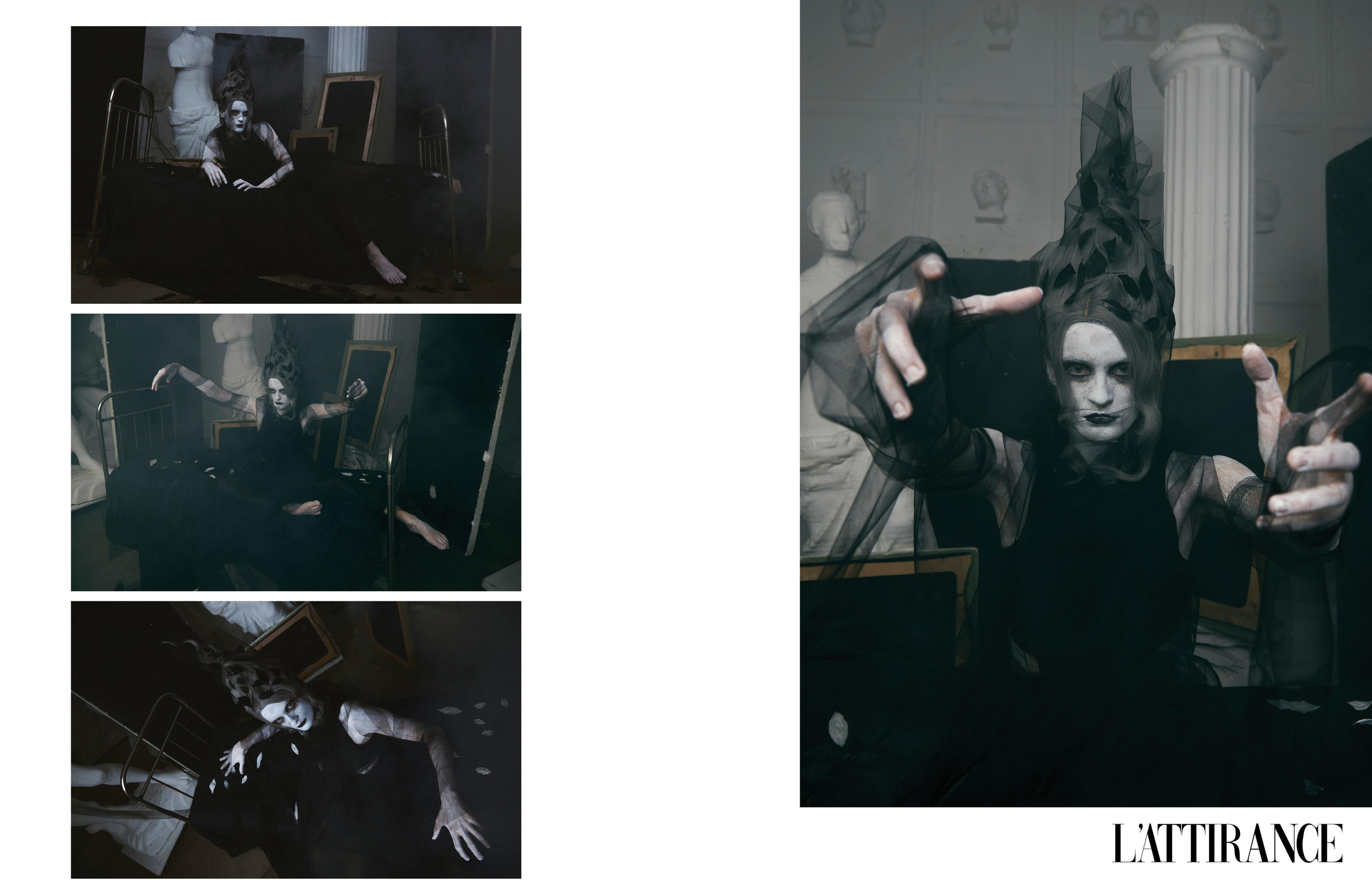 Фотосессия "Muse and Hades" в стиле знаменитого фотографа (Tim Walker). Анна Потявина. Фотограф Москва