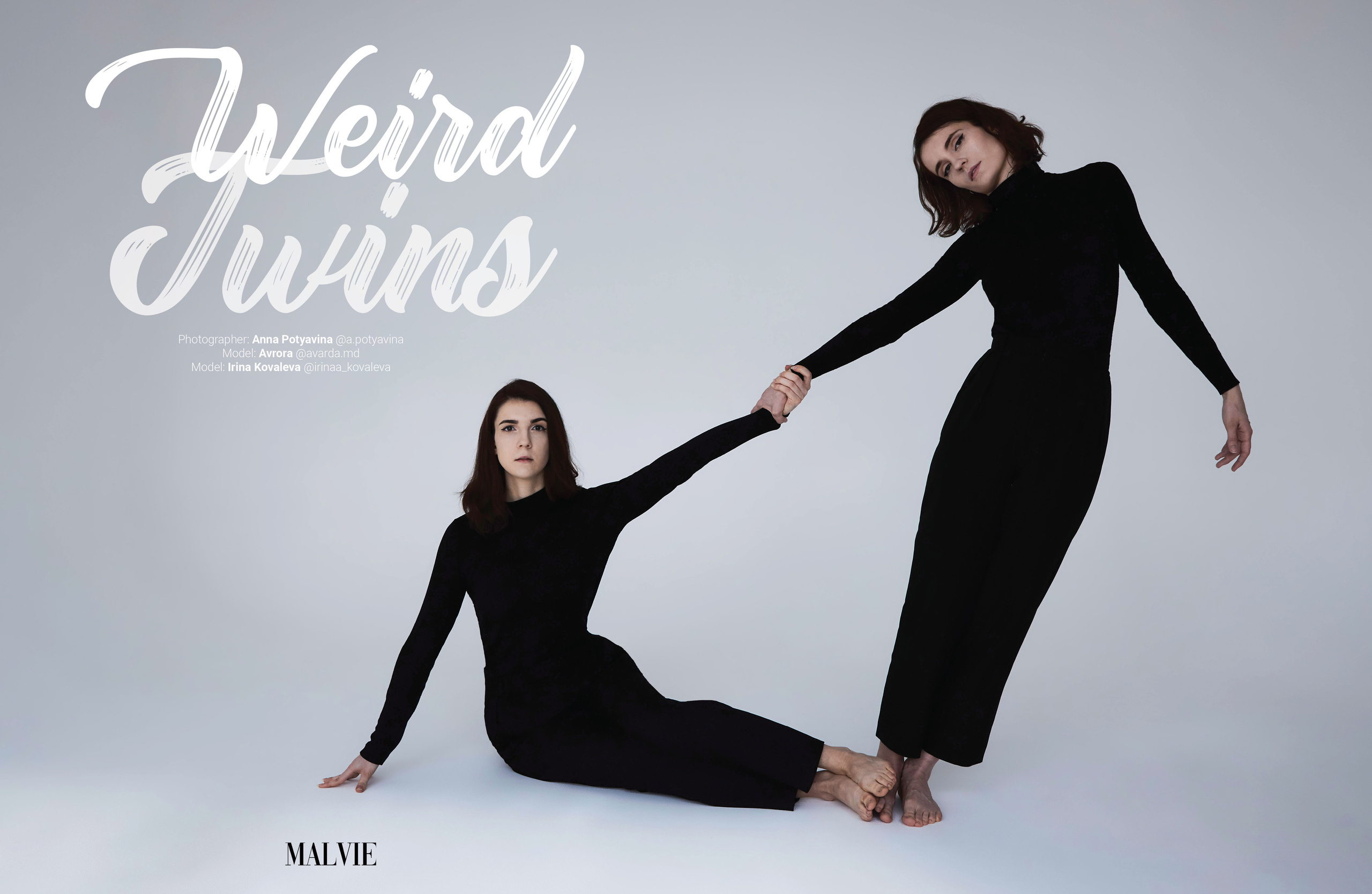 Две красивые девушки брюнетки держатся за руки