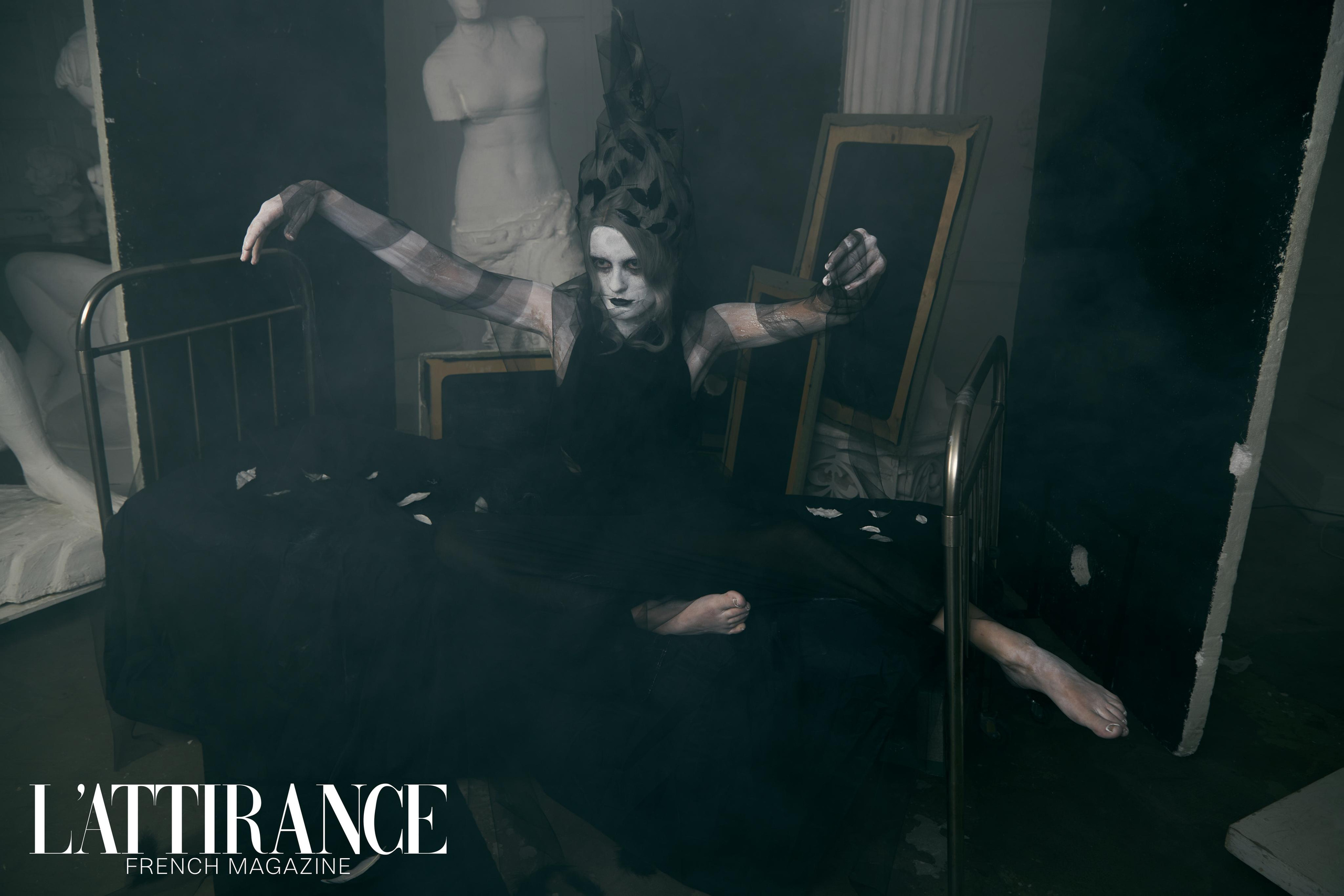 Фотосессия "Muse and Hades" в стиле знаменитого фотографа (Tim Walker). Анна Потявина. Фотограф Москва