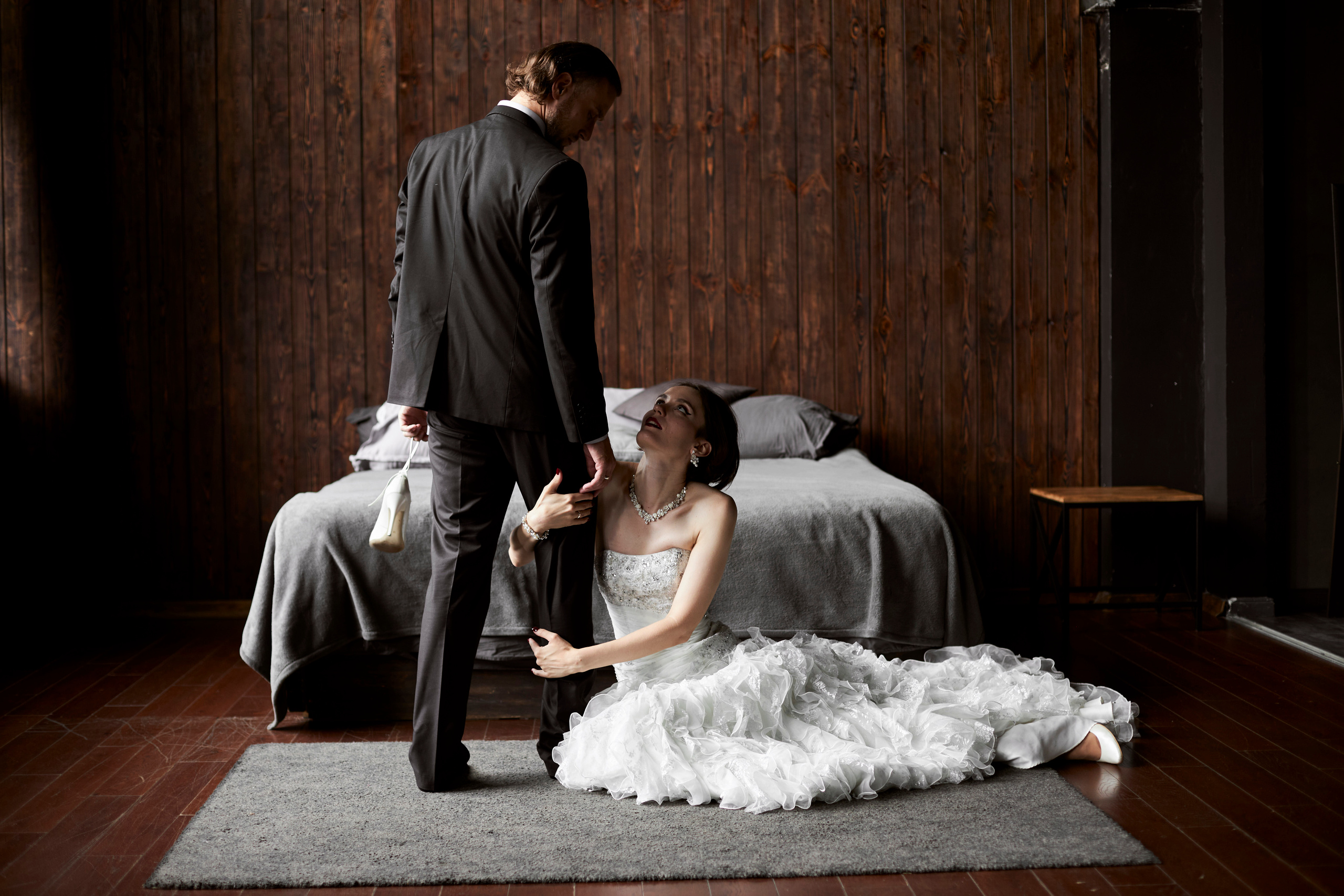 Свадебная фотосессия Авроры и Стаса в стиле Хельмута Ньютона. Анна Потявина. Фотограф Москва