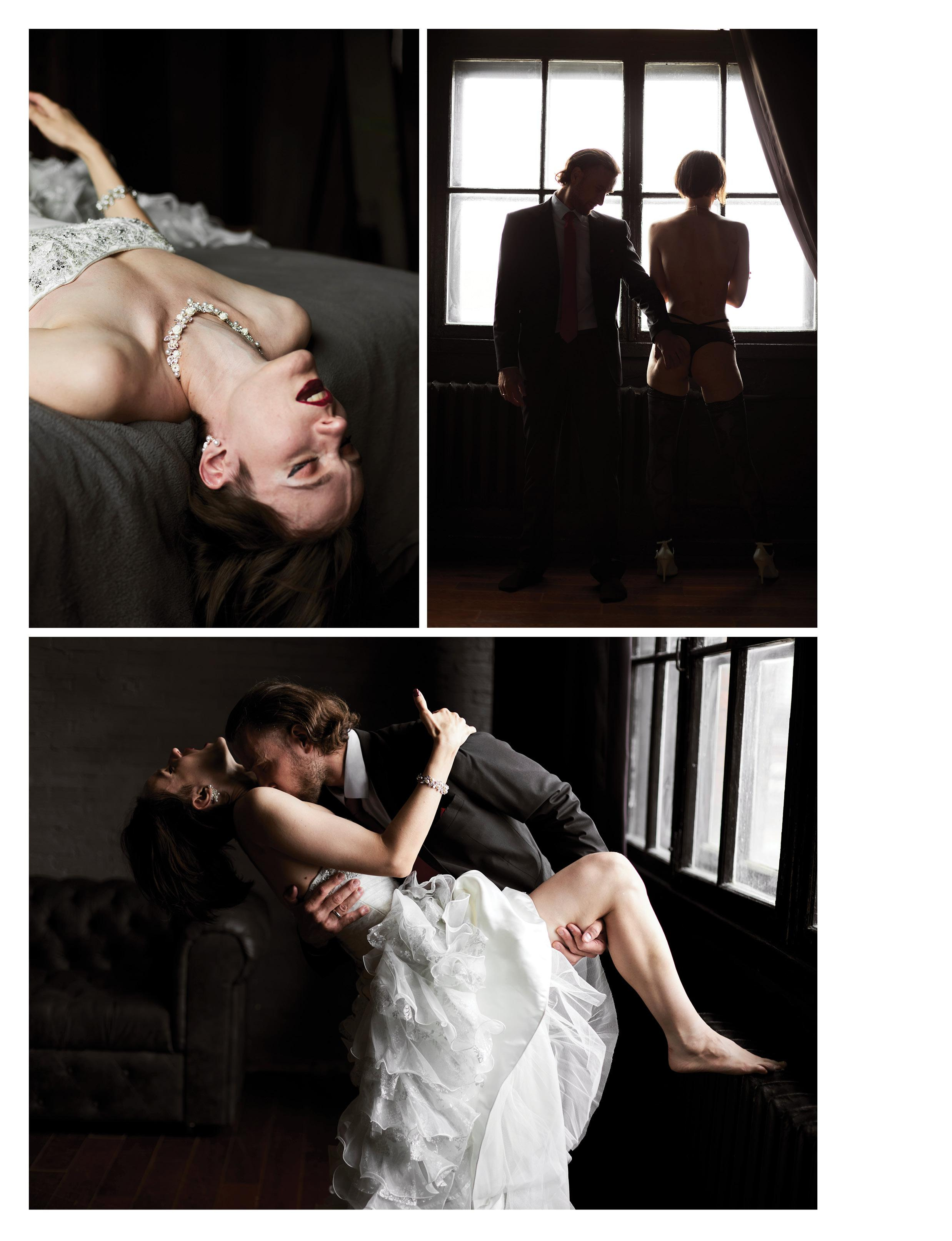 Дерзкая фотосессия love-story для пары молодоженов