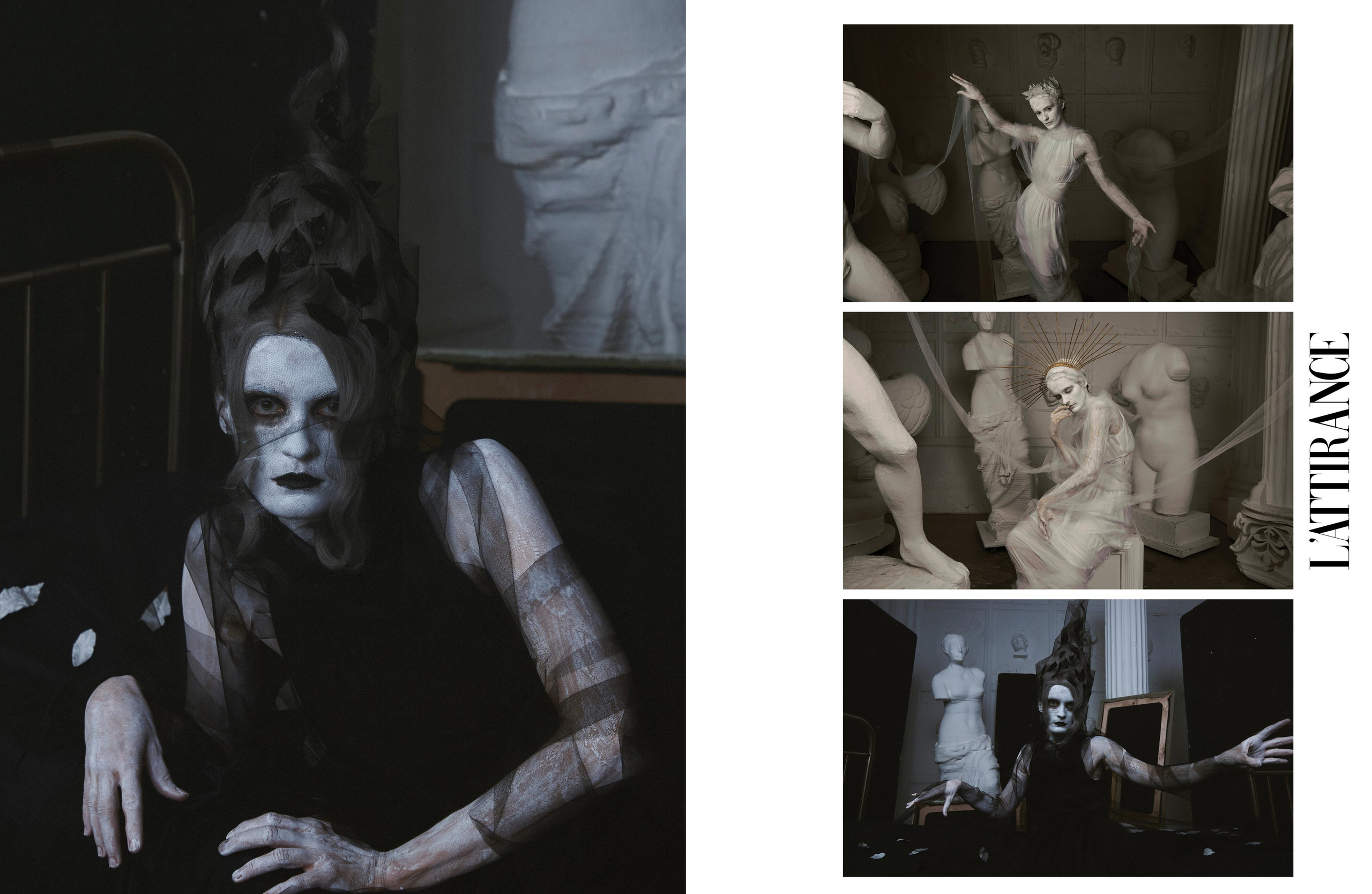 Фотосессия "Muse and Hades" в стиле знаменитого фотографа (Tim Walker). Анна Потявина. Фотограф Москва